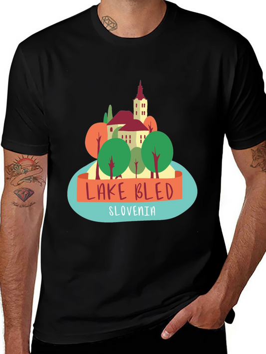 Lake Bled Slovenia Graphic T-Shirt