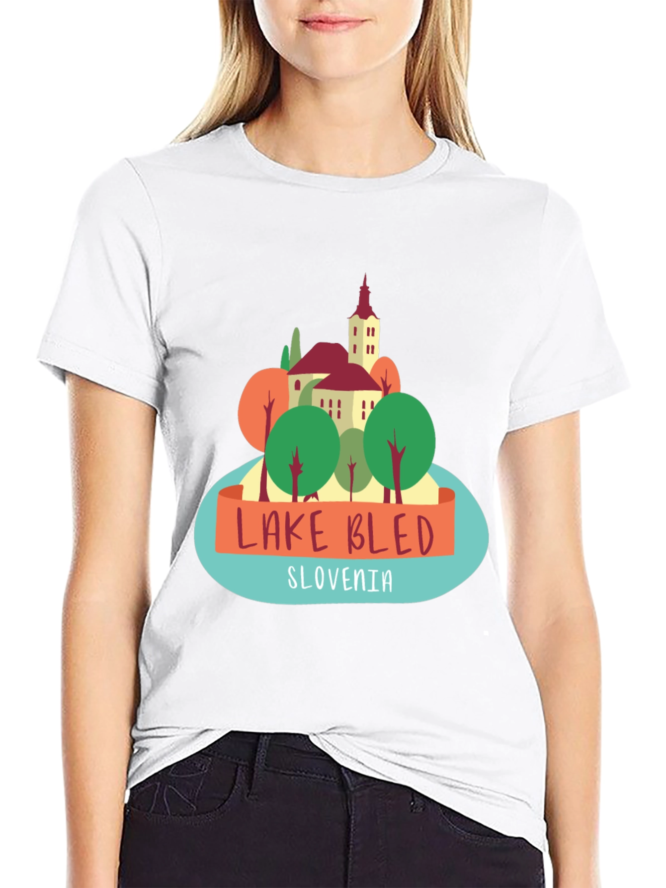 Lake Bled Slovenia Graphic T-Shirt