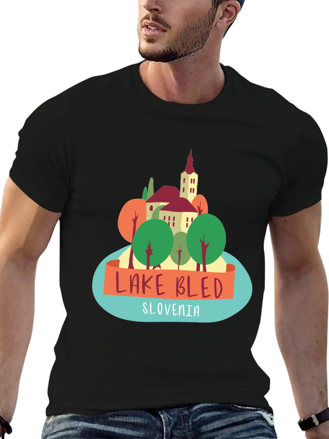 Lake Bled Slovenia Graphic T-Shirt