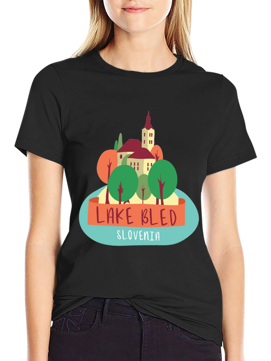 Lake Bled Slovenia Graphic T-Shirt