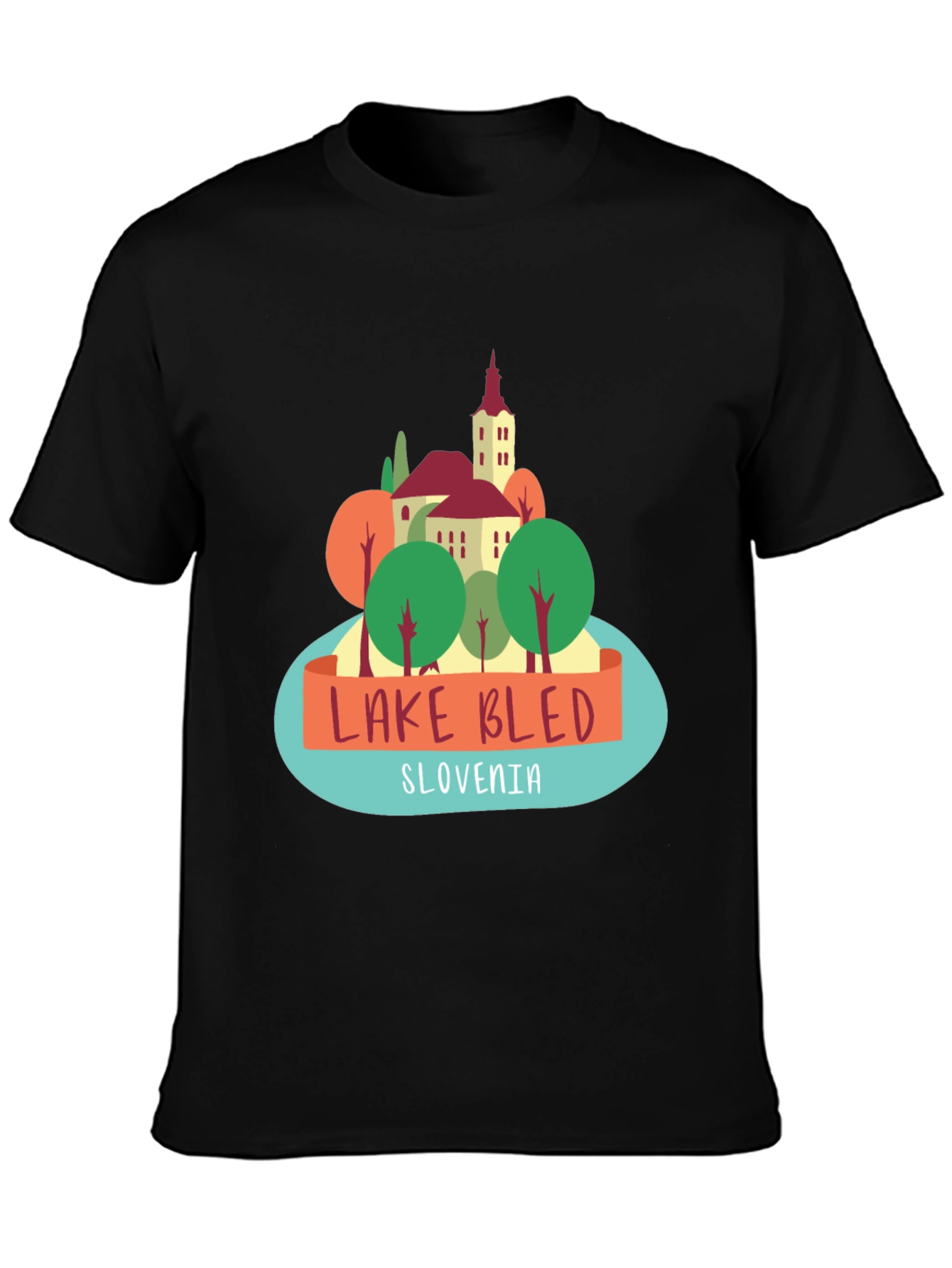 Lake Bled Slovenia Graphic T-Shirt