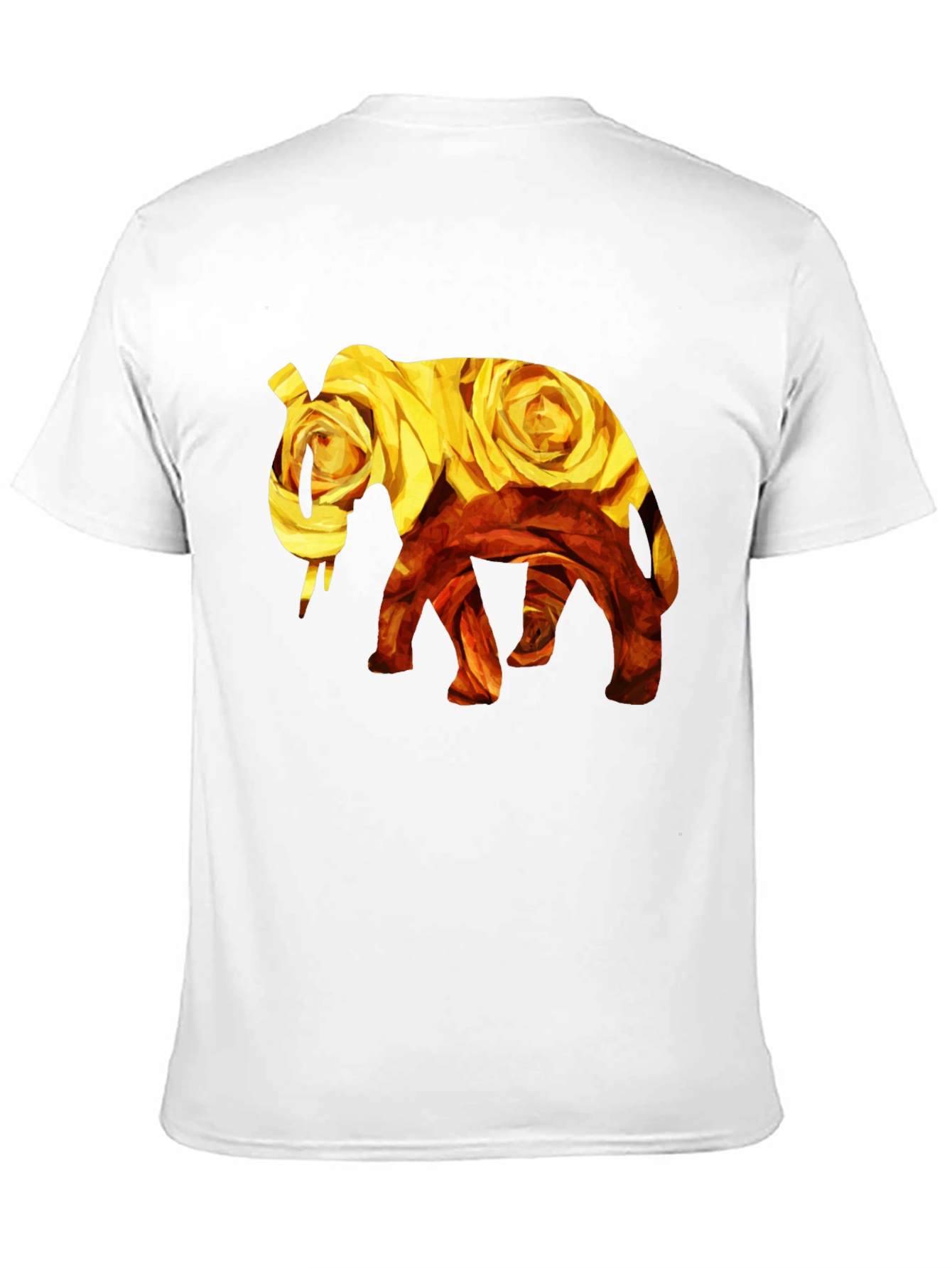 Floral Elephant Graphic Tee - Black