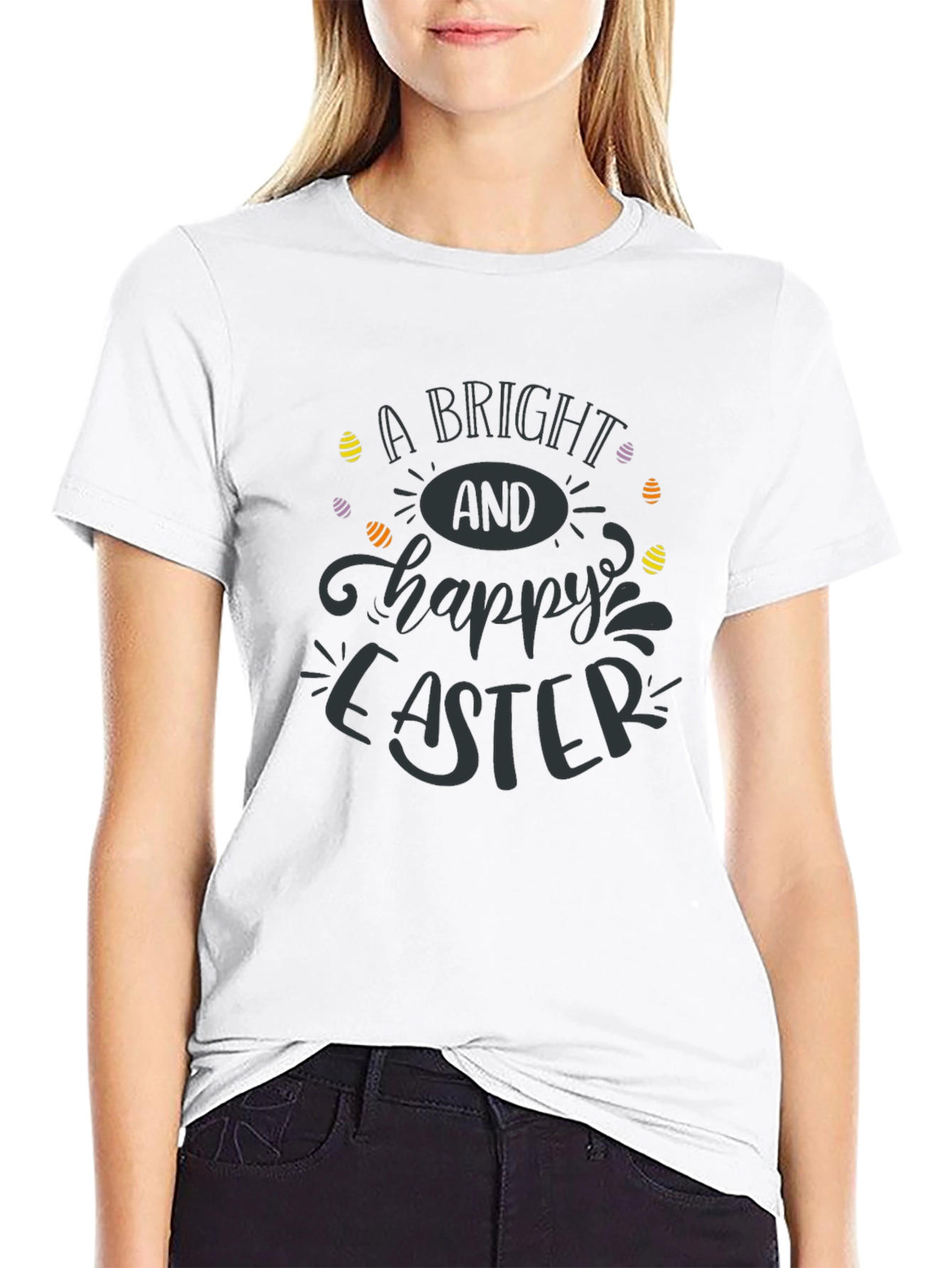 Bright Happy Easter Graphic Tee