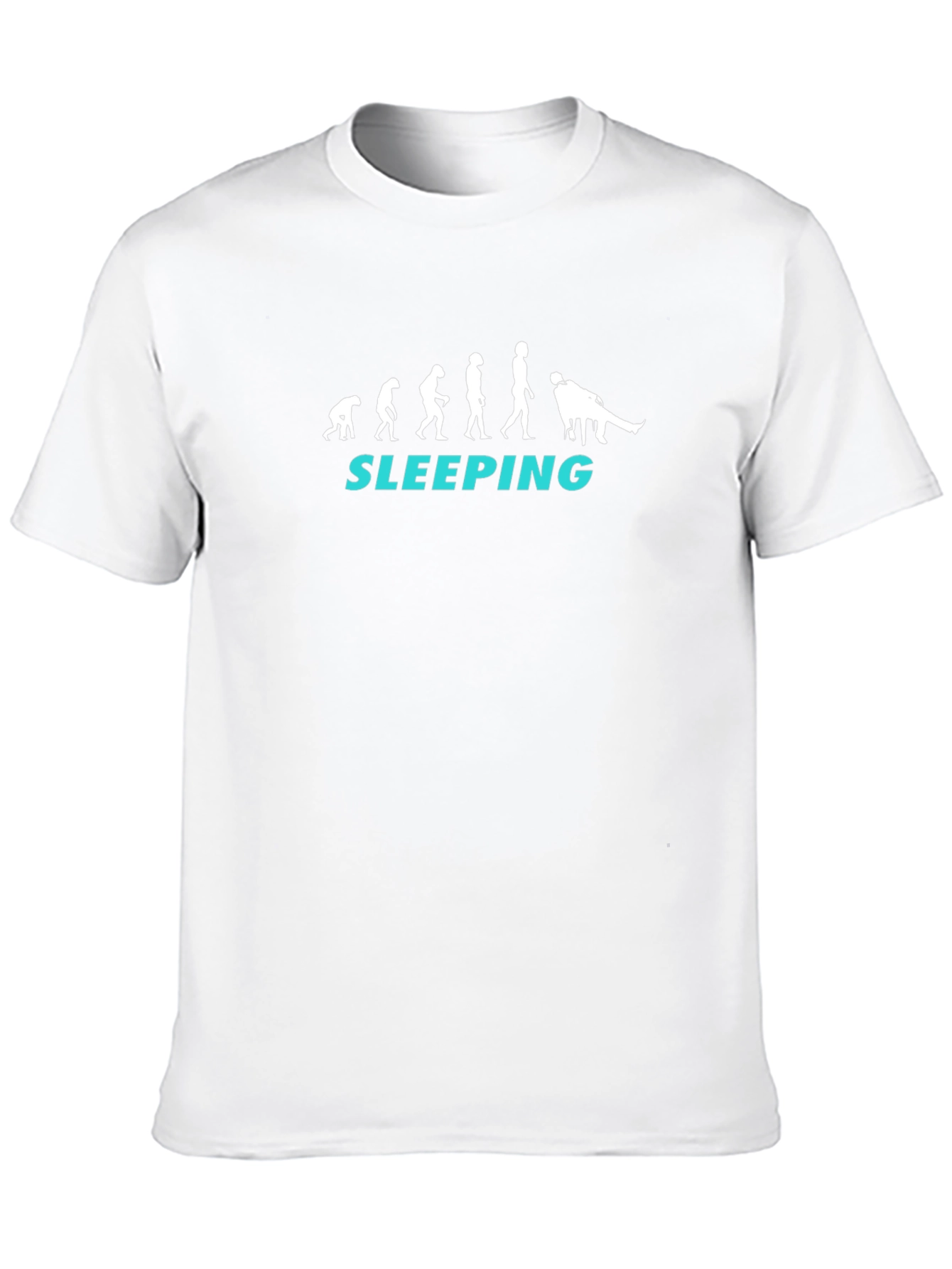 Evolution of Sleeping Black T-Shirt