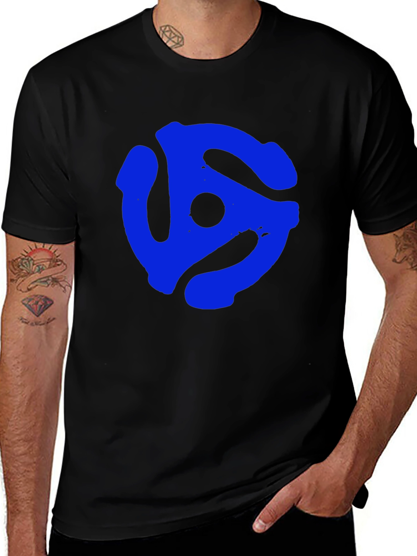 Retro Vinyl Record Adapter Graphic T-Shirt