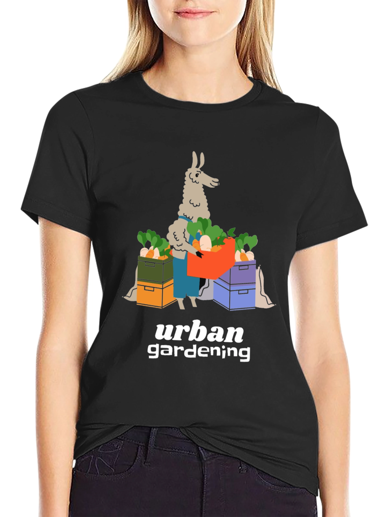 Urban Gardening Llama T-Shirt