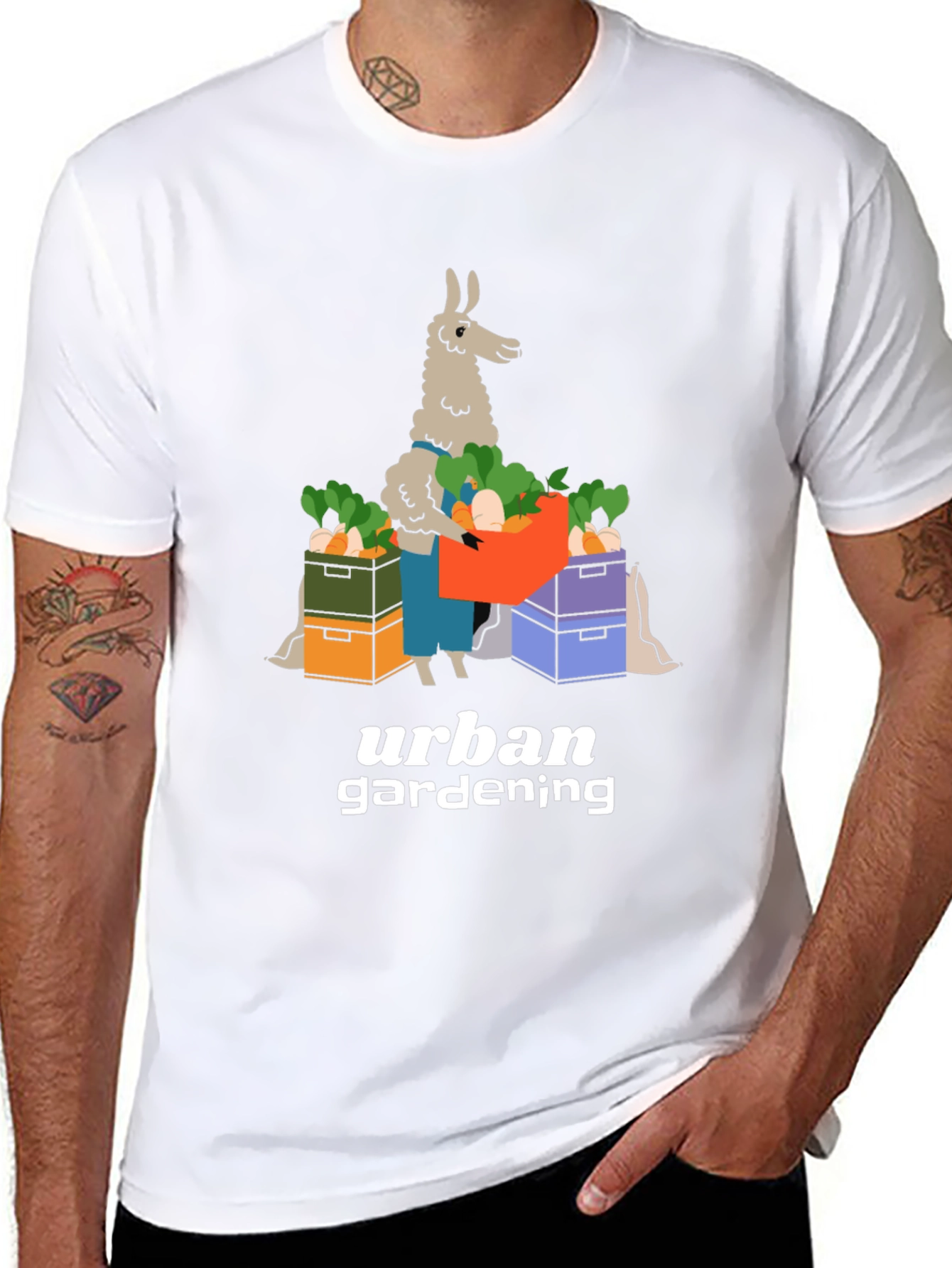 Urban Gardening Llama T-Shirt