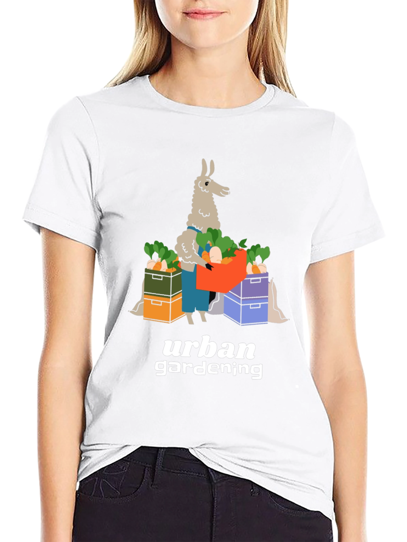 Urban Gardening Llama T-Shirt
