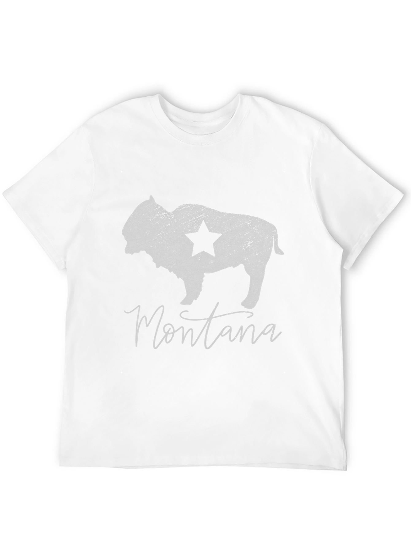 Montana Bison Star Graphic Tee - Western Style