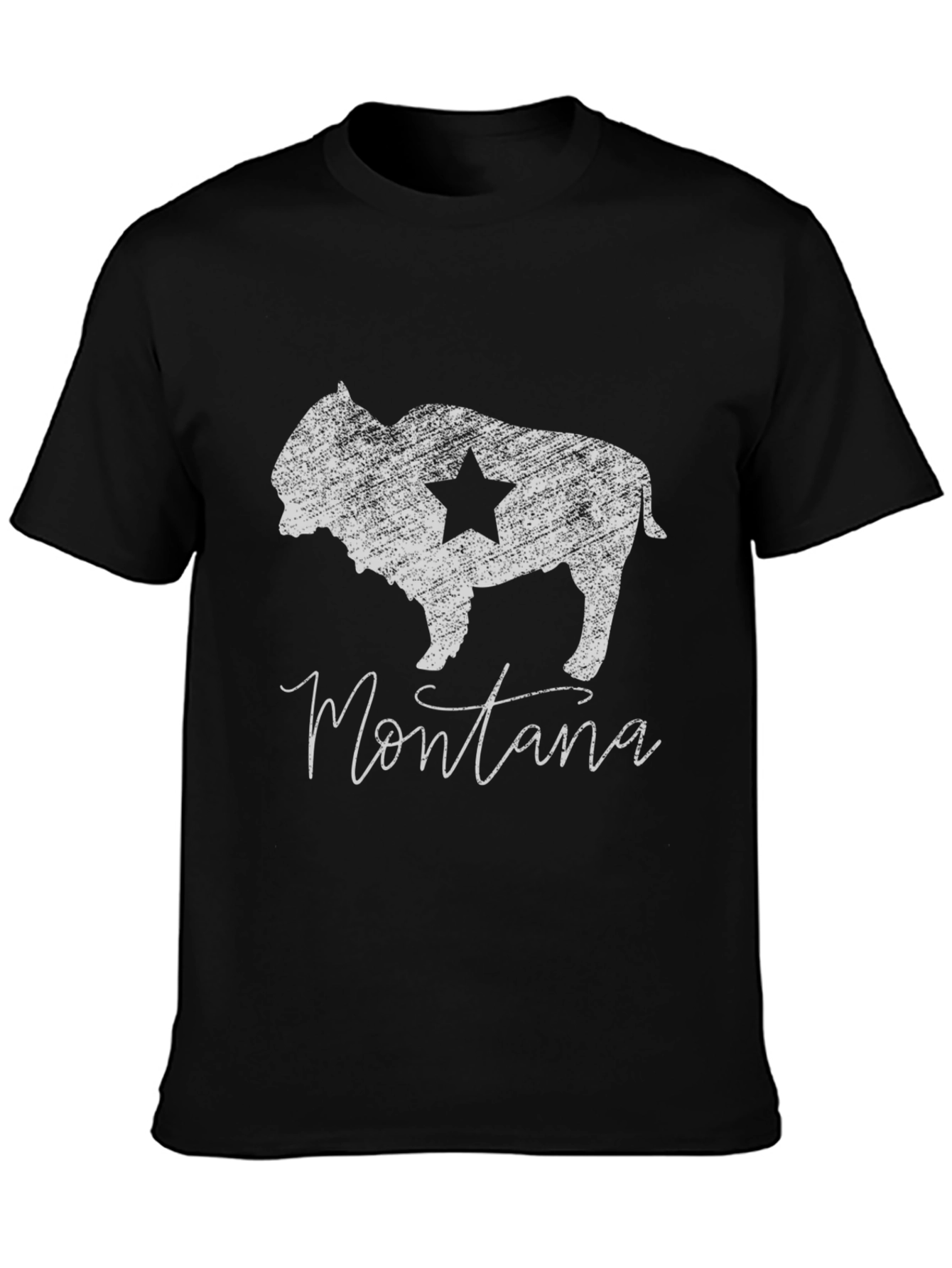 Montana Bison Star Graphic Tee - Western Style