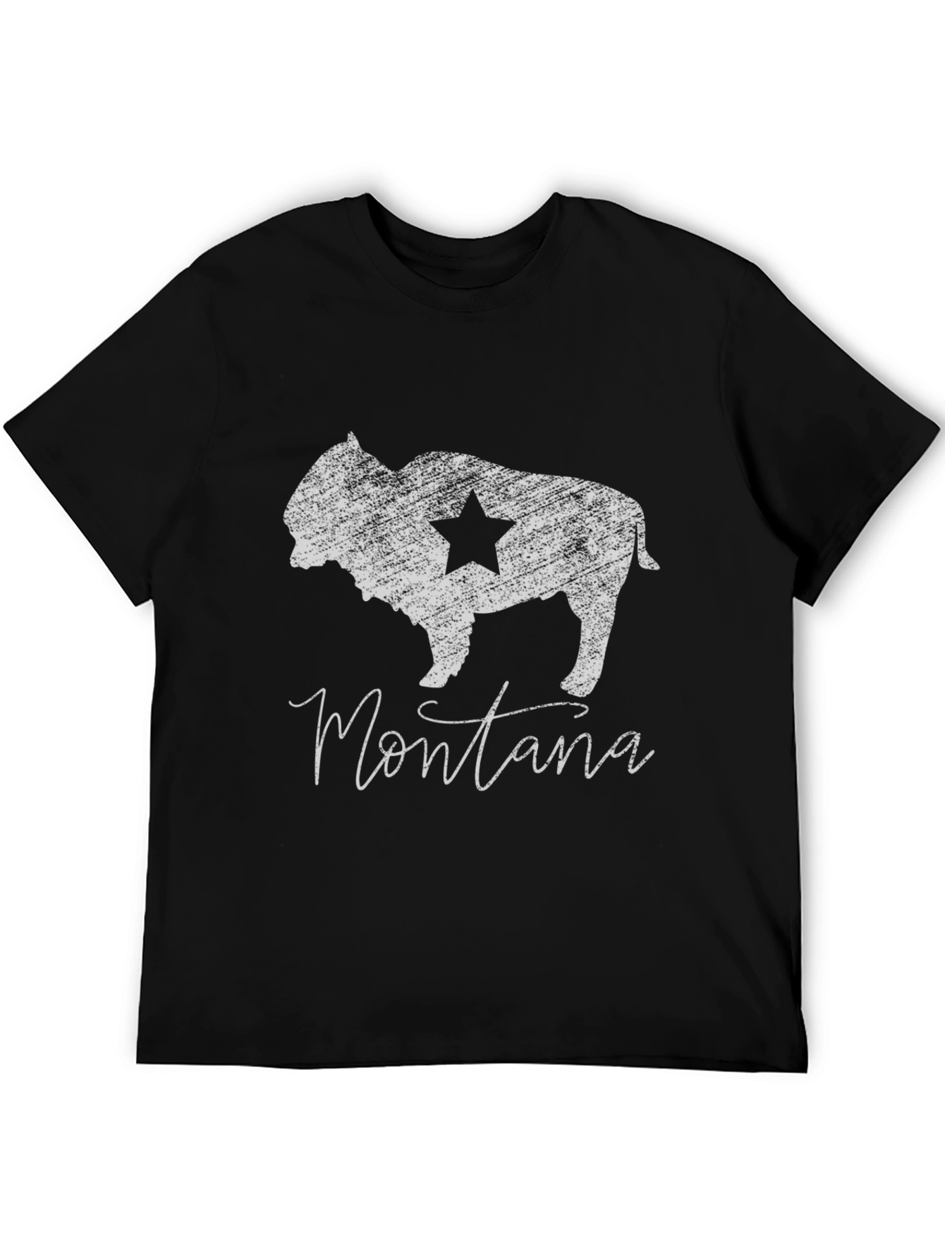 Montana Bison Star Graphic Tee - Western Style