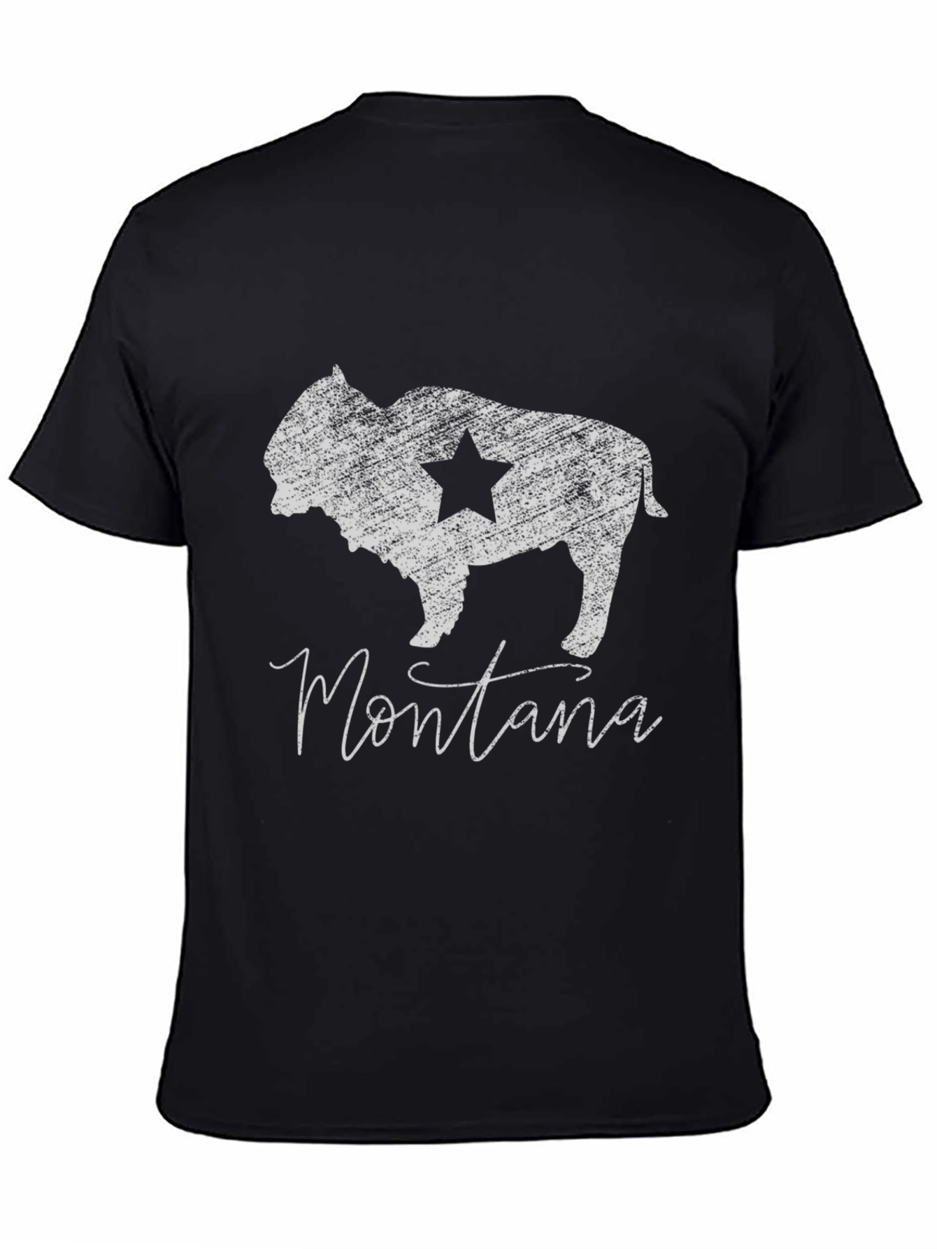 Montana Bison Star Graphic Tee - Western Style