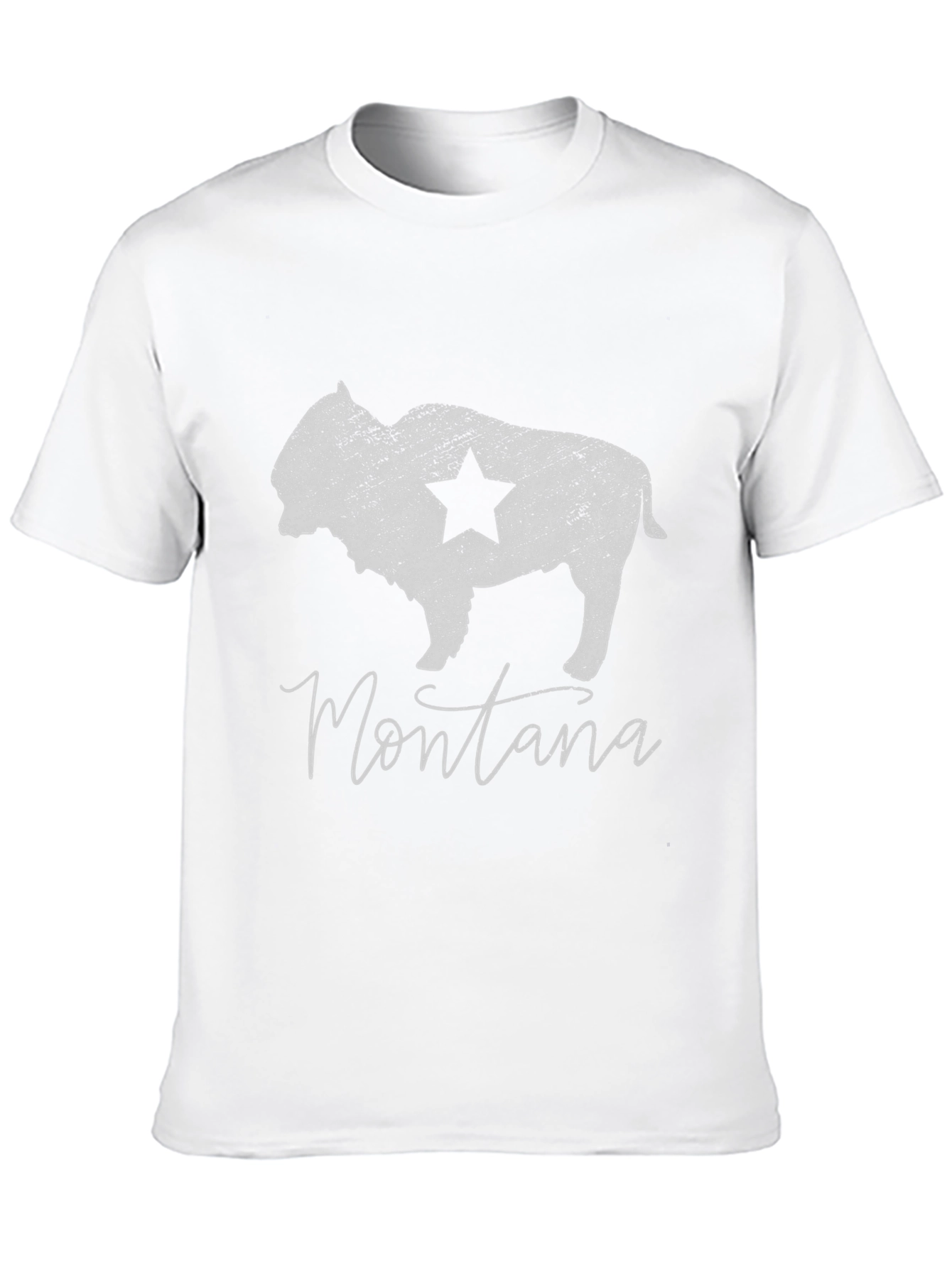Montana Bison Star Graphic Tee - Western Style