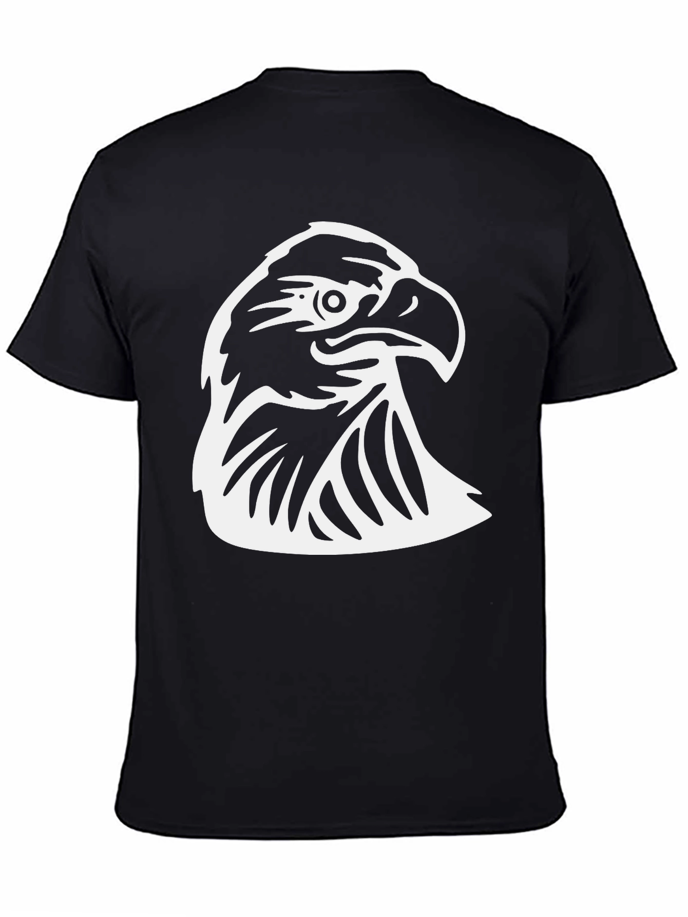 Bold Eagle Graphic Tee - Black Cotton Blend