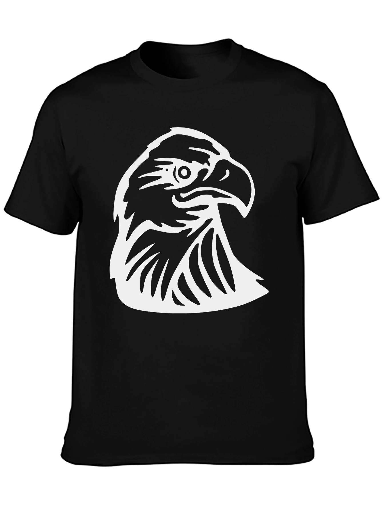 Bold Eagle Graphic Tee - Black Cotton Blend