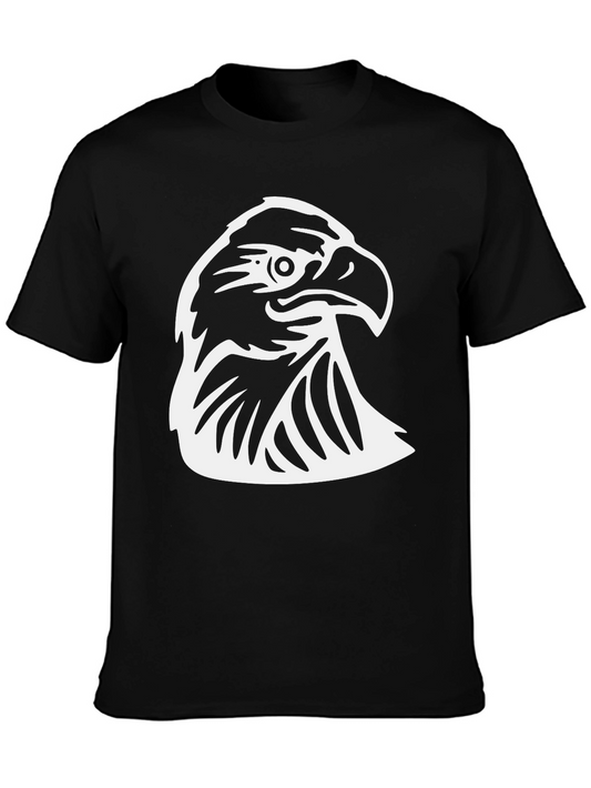 Bold Eagle Graphic Tee - Black Cotton Blend