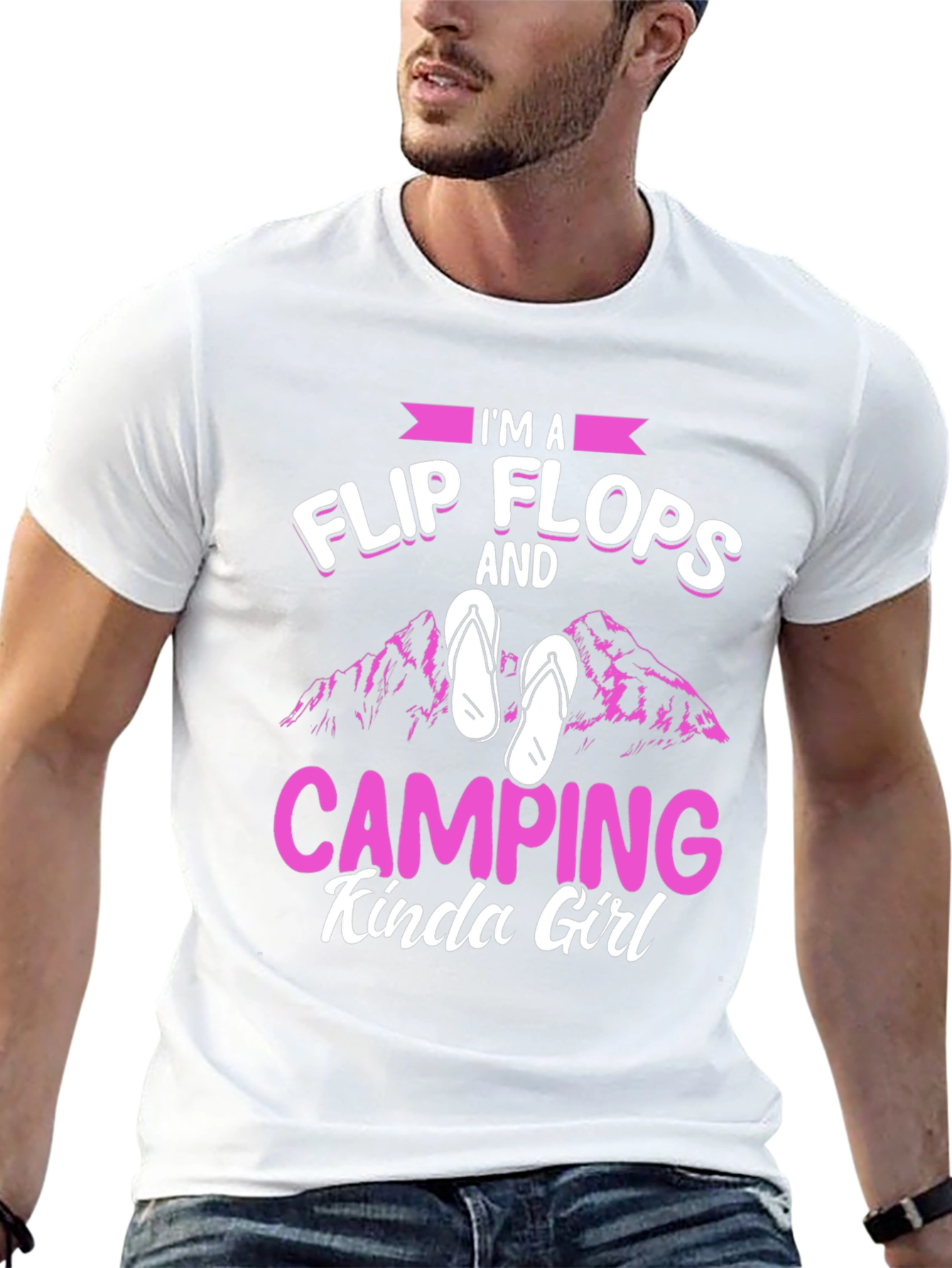 Flip Flops & Camping Girl T-Shirt