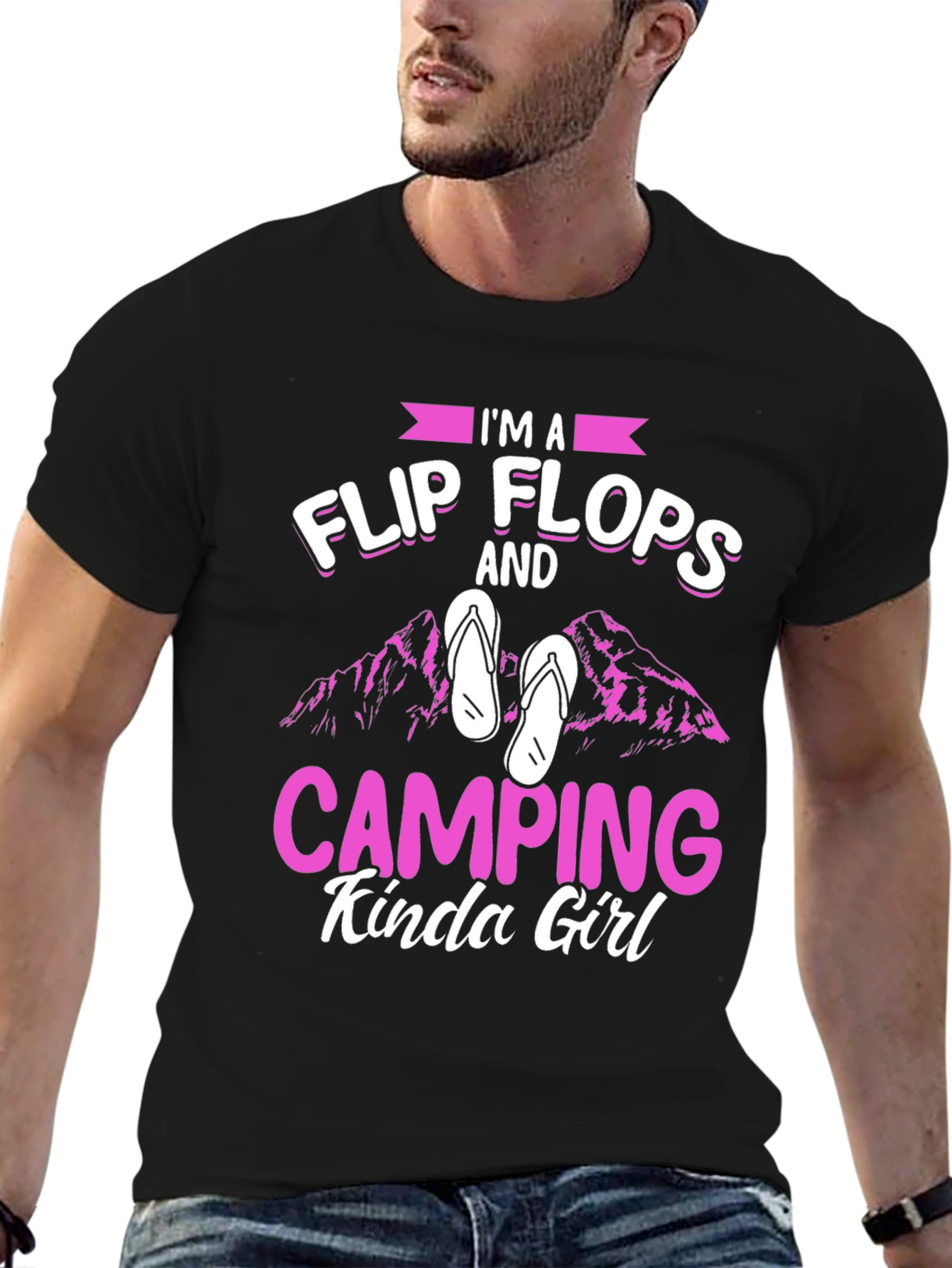 Flip Flops & Camping Girl T-Shirt