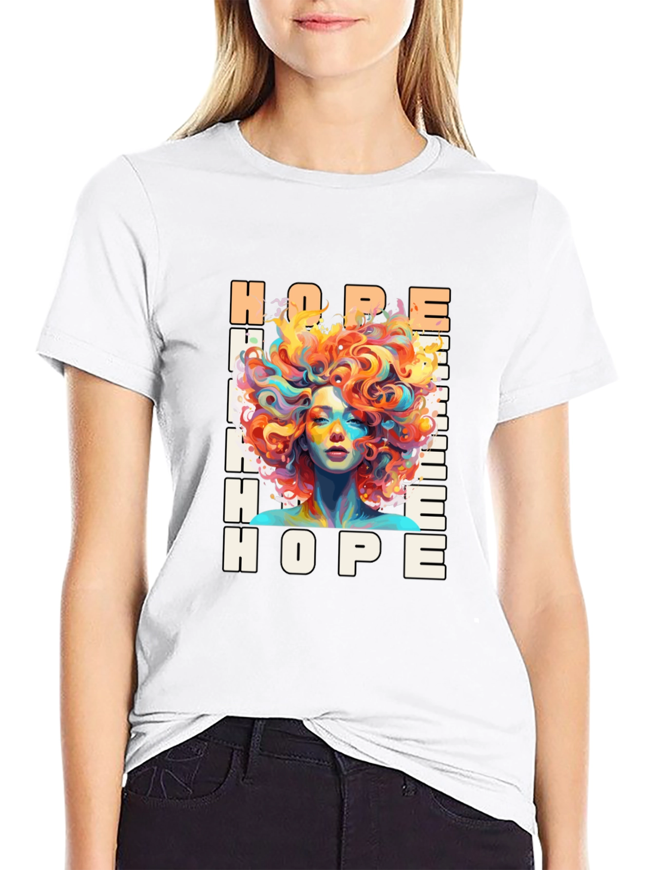 Hope Graphic Print Black T-Shirt