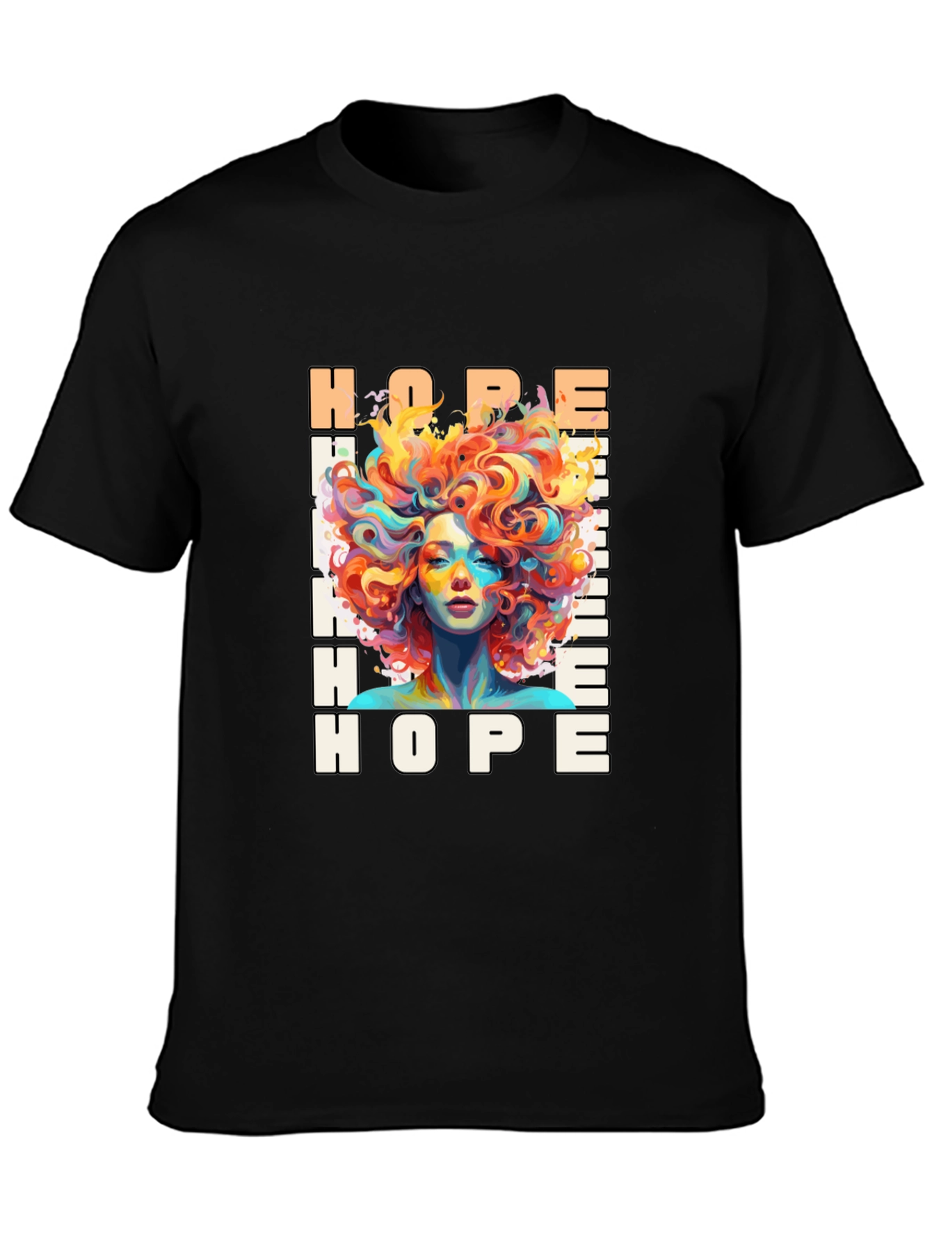 Hope Graphic Print Black T-Shirt