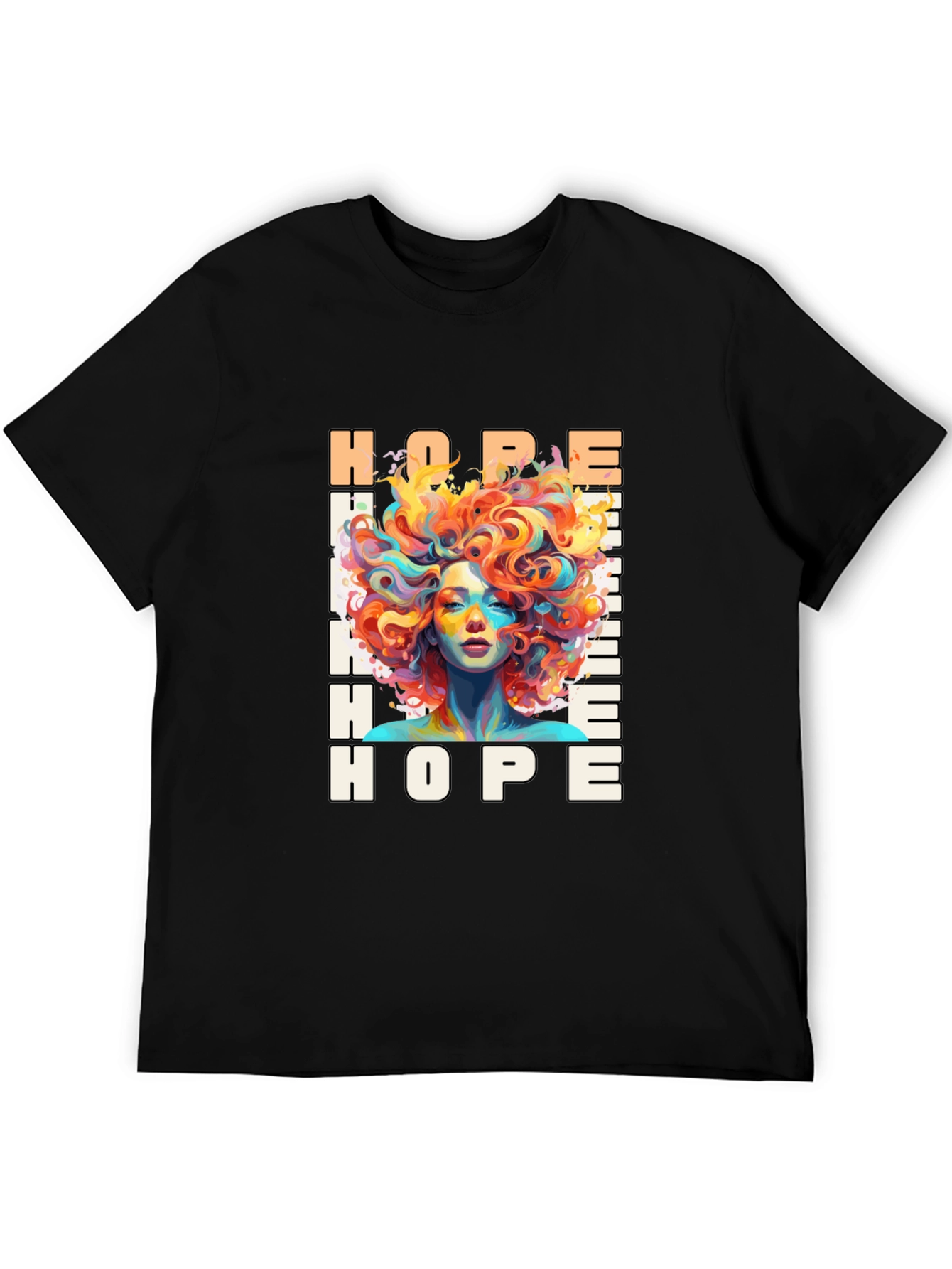 Hope Graphic Print Black T-Shirt