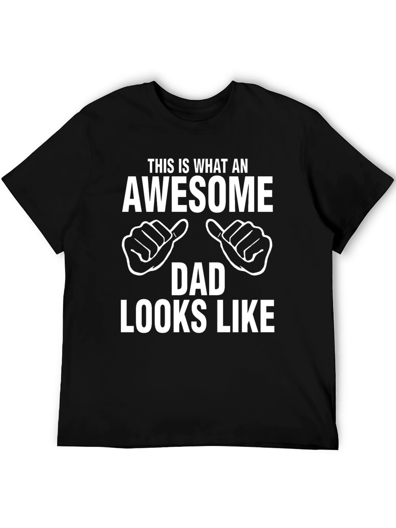 Awesome Dad Graphic Tee - Black Cotton T-Shirt