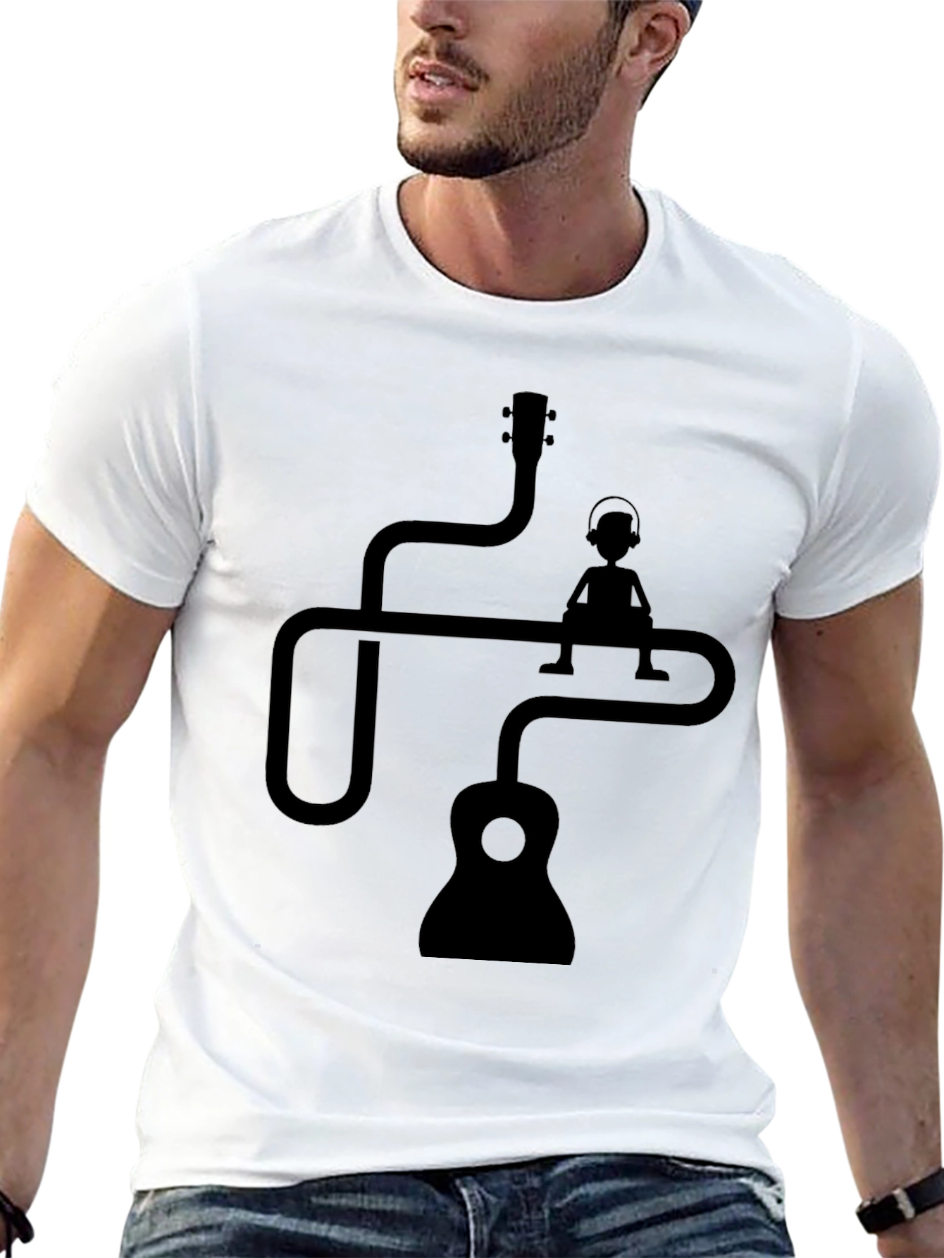 Abstract Guitar & Musician Graphic Tee