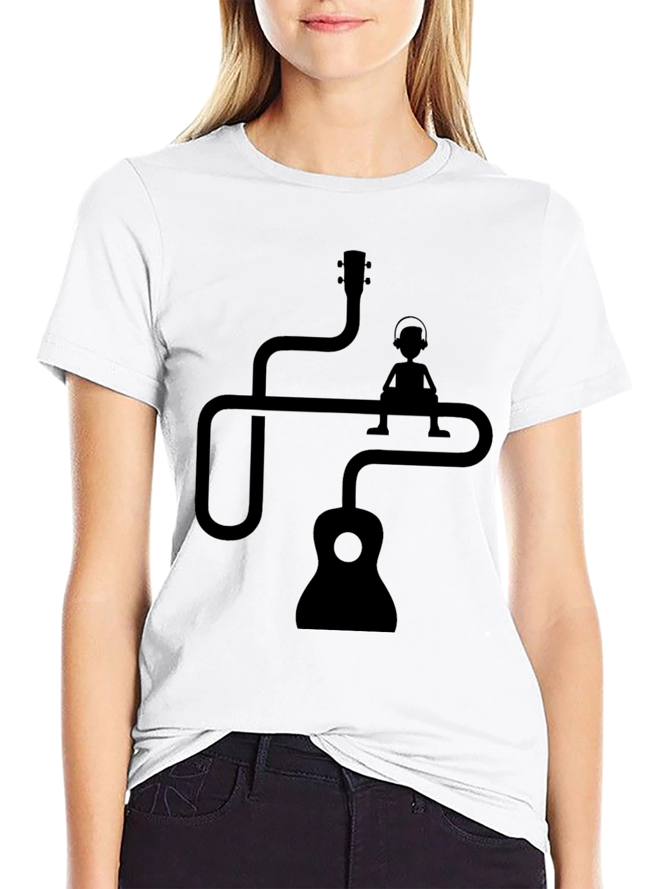 Abstract Guitar & Musician Graphic Tee