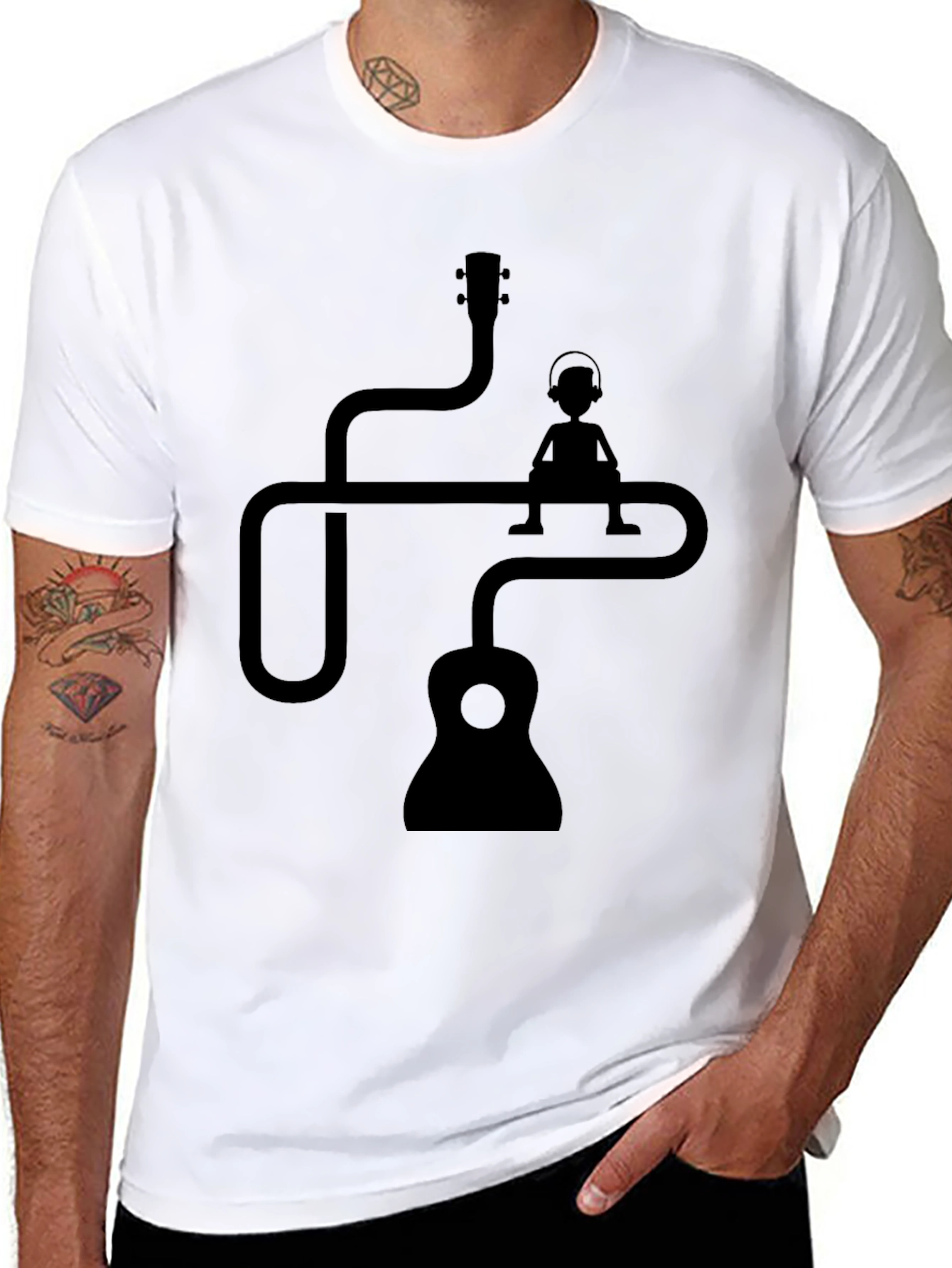 Abstract Guitar & Musician Graphic Tee
