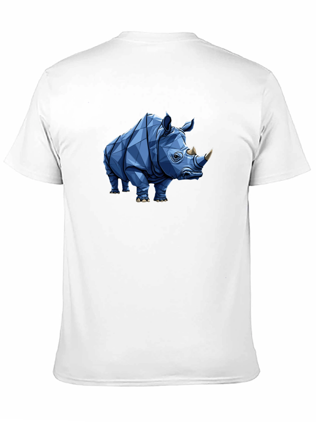 Geometric Rhino Graphic Tee - Black