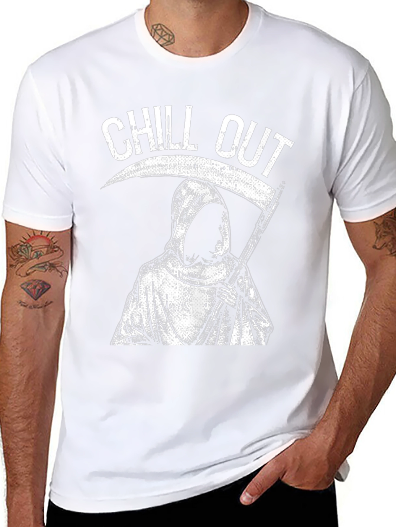 Chill Out Grim Reaper T-Shirt - Black