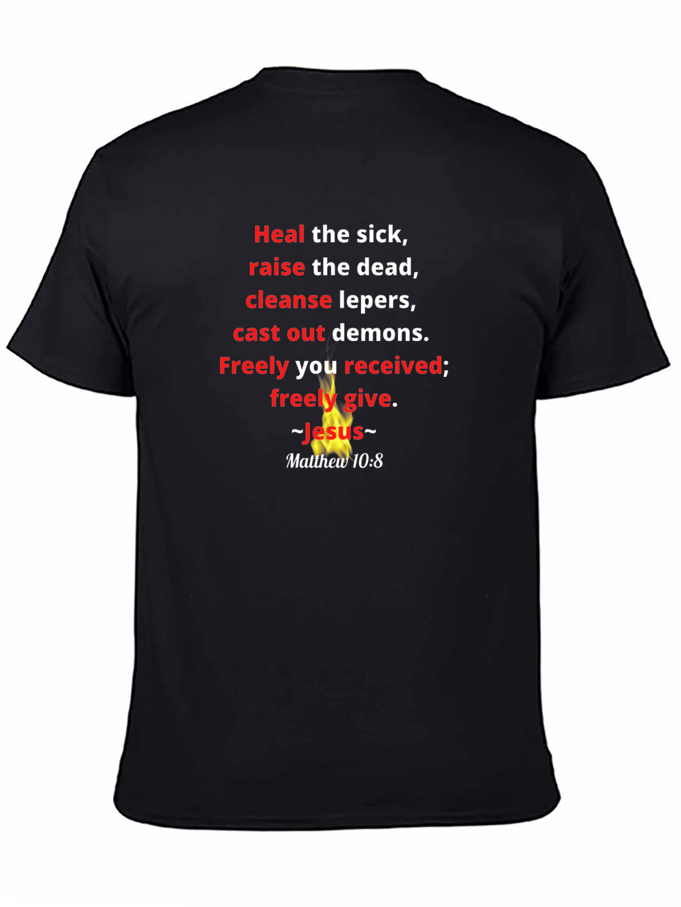Faith-Based Graphic T-Shirt: Matthew 10:8