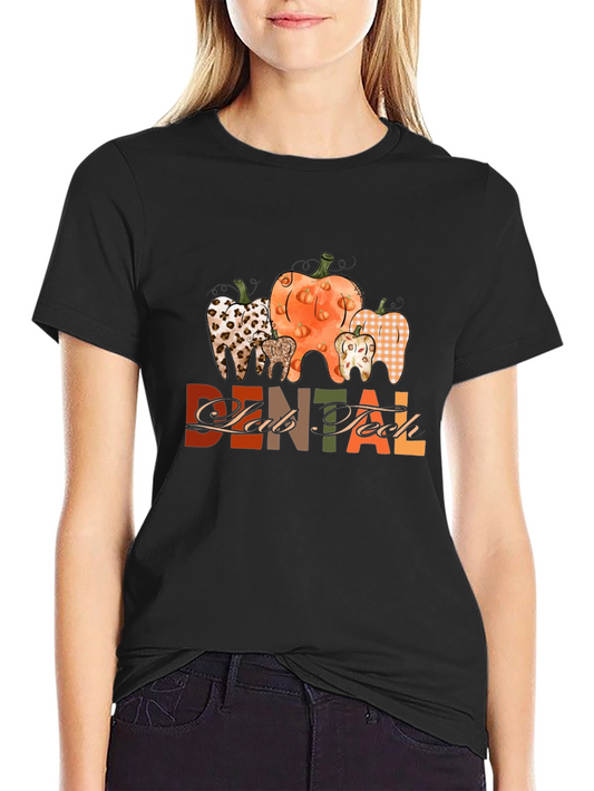 Dental Lab Tech Pumpkin Teeth T-Shirt