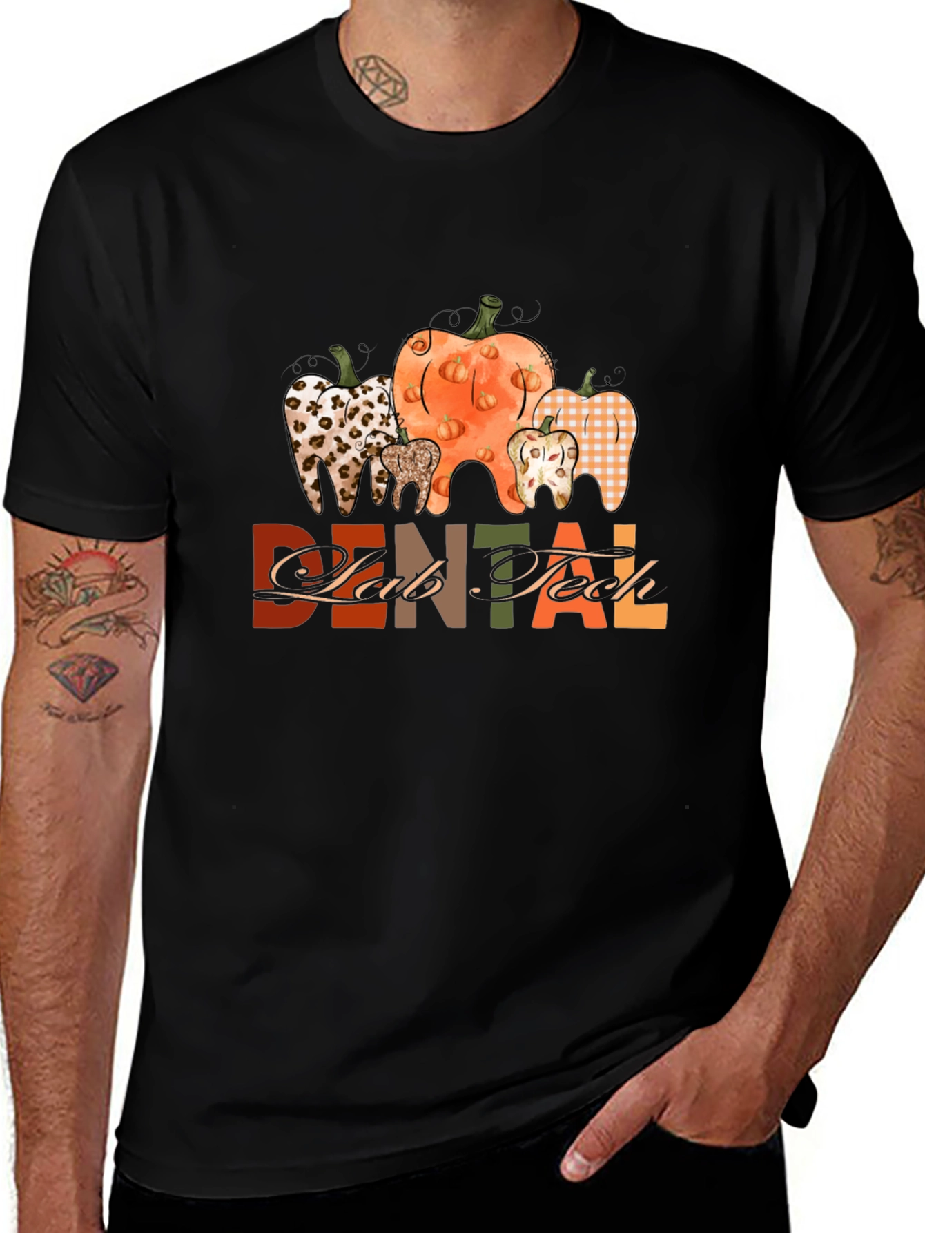 Dental Lab Tech Pumpkin Teeth T-Shirt