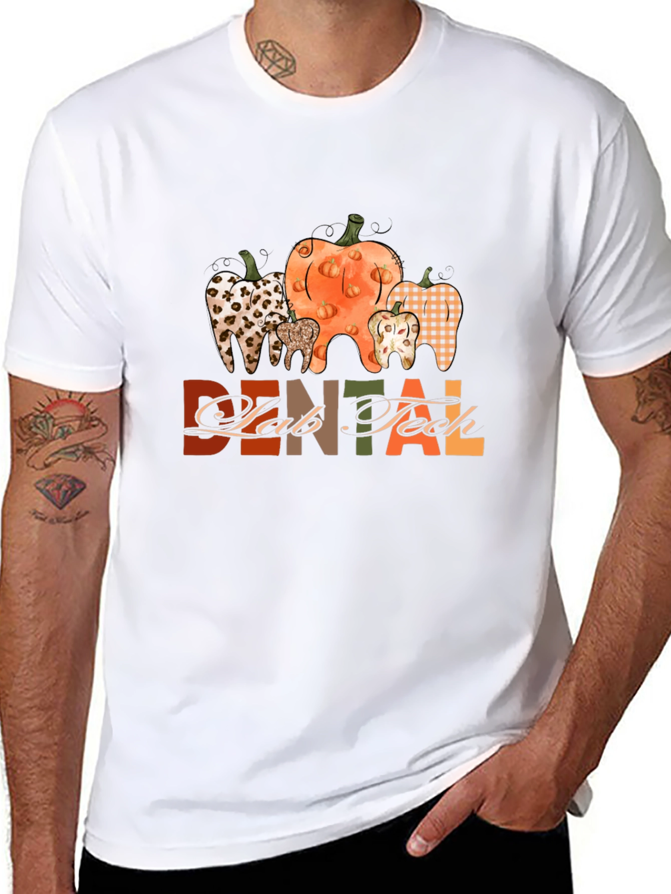 Dental Lab Tech Pumpkin Teeth T-Shirt