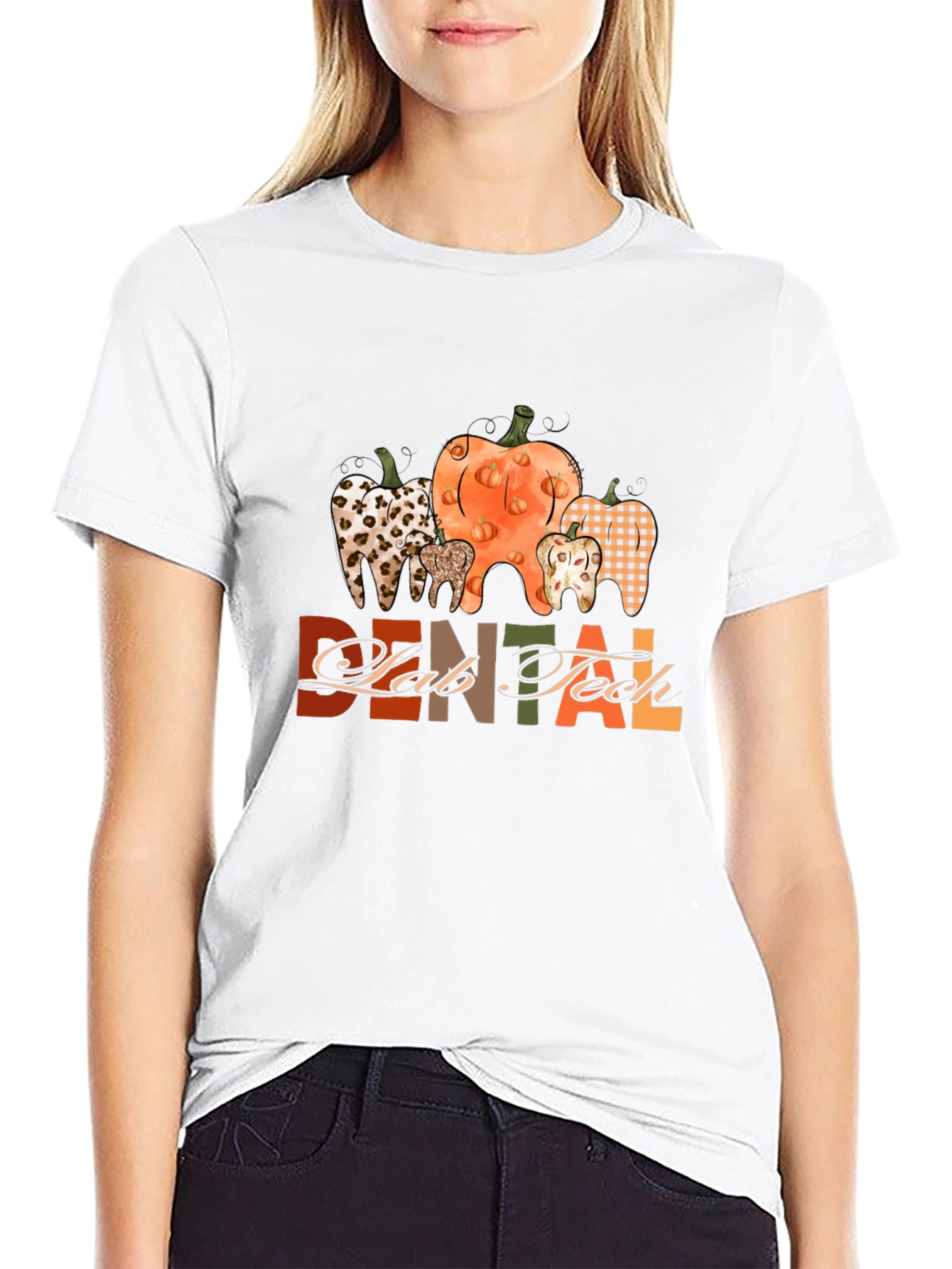 Dental Lab Tech Pumpkin Teeth T-Shirt