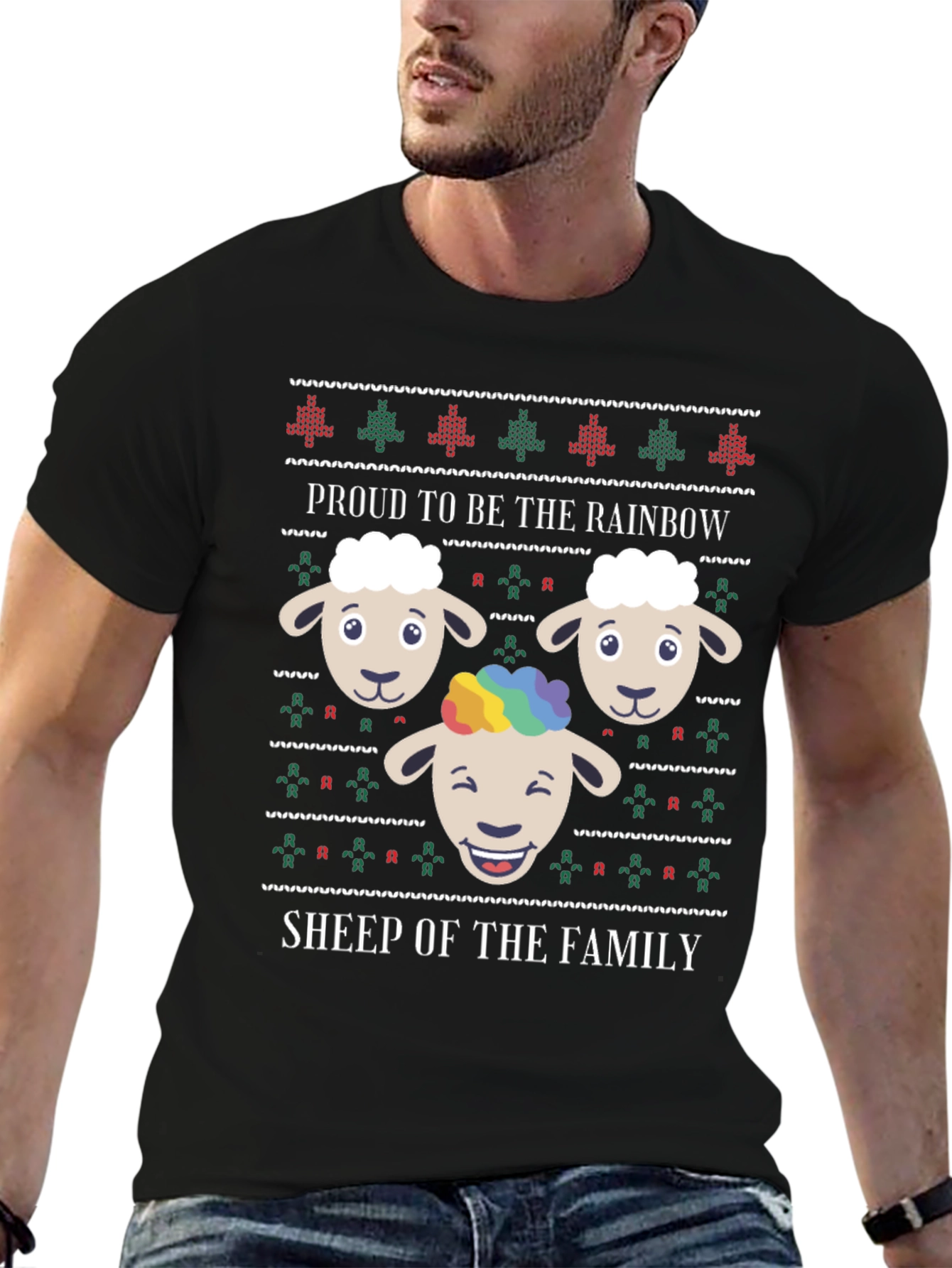 Proud Rainbow Sheep Graphic Tee