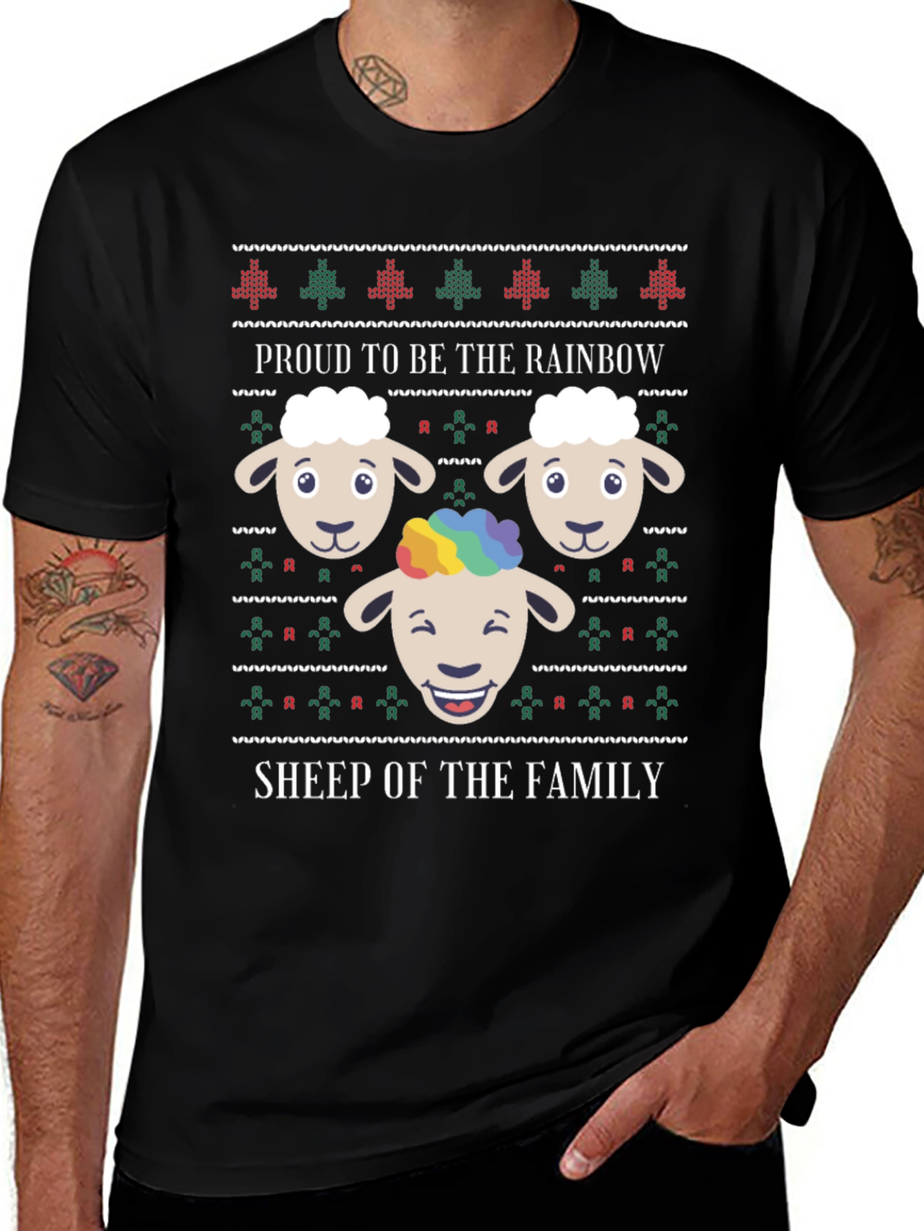 Proud Rainbow Sheep Graphic Tee
