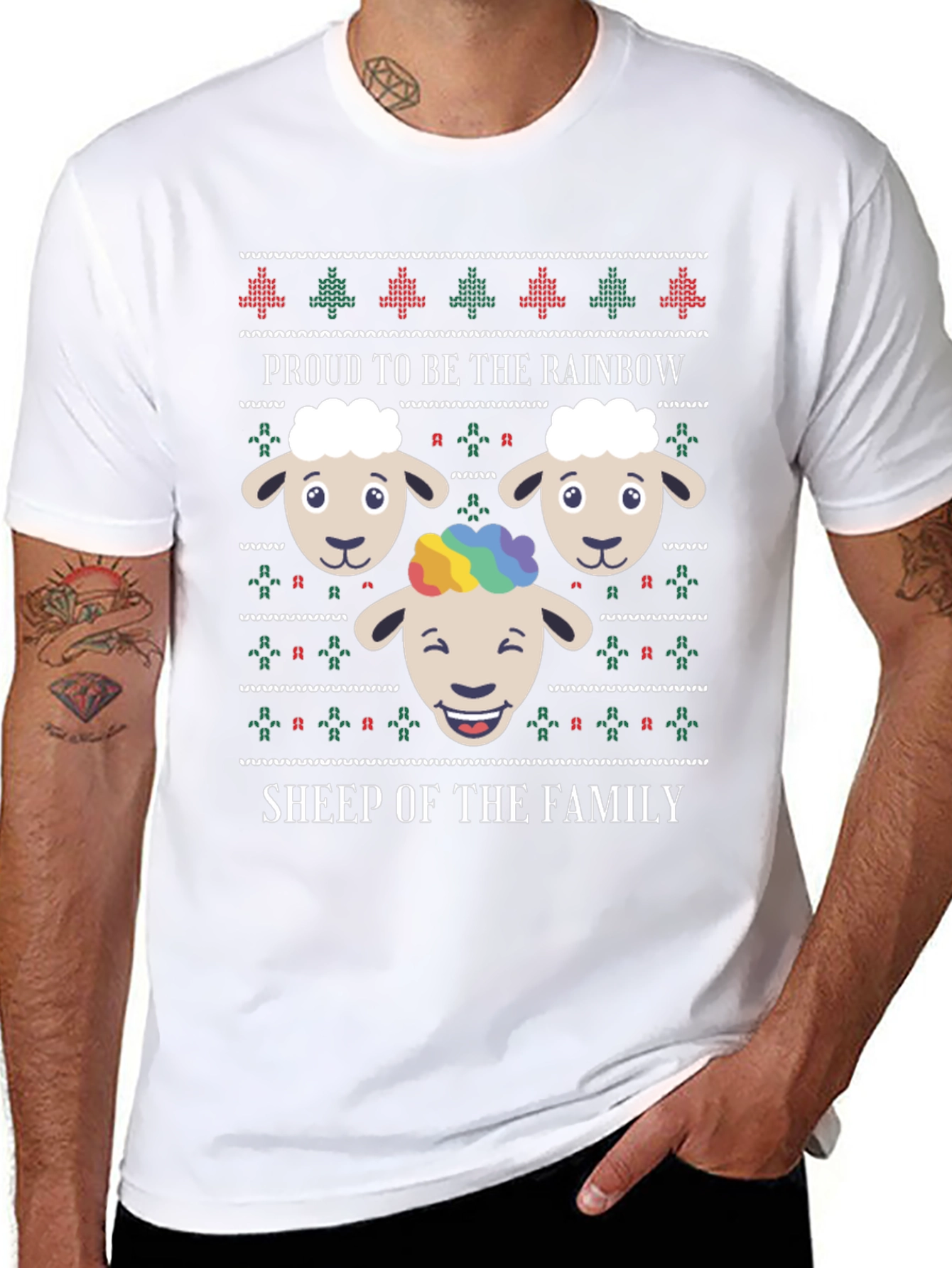 Proud Rainbow Sheep Graphic Tee