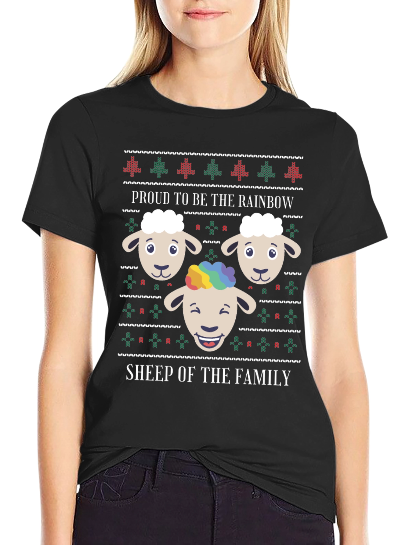 Proud Rainbow Sheep Graphic Tee