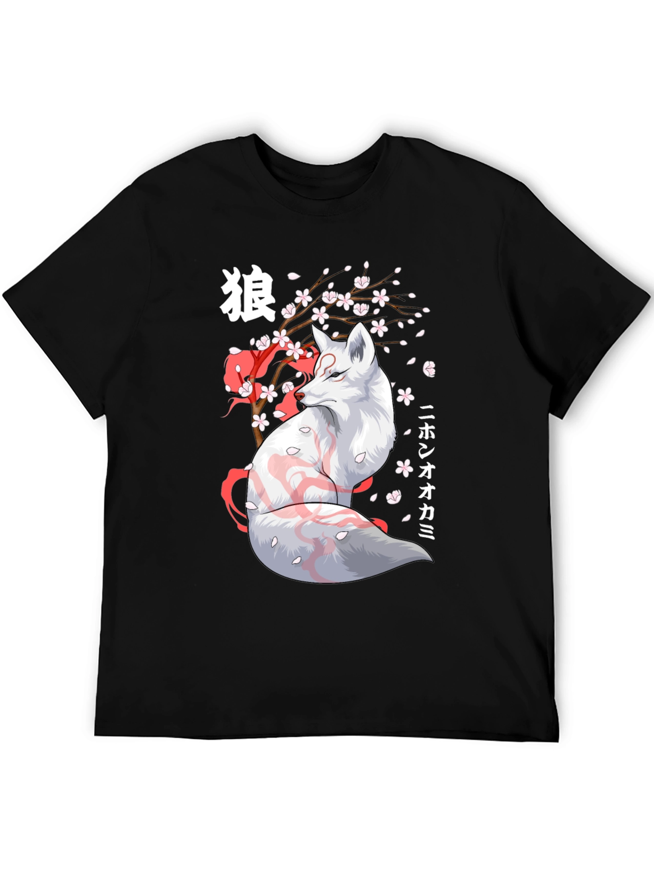 Anime Fox Graphic Tee - Japanese Style