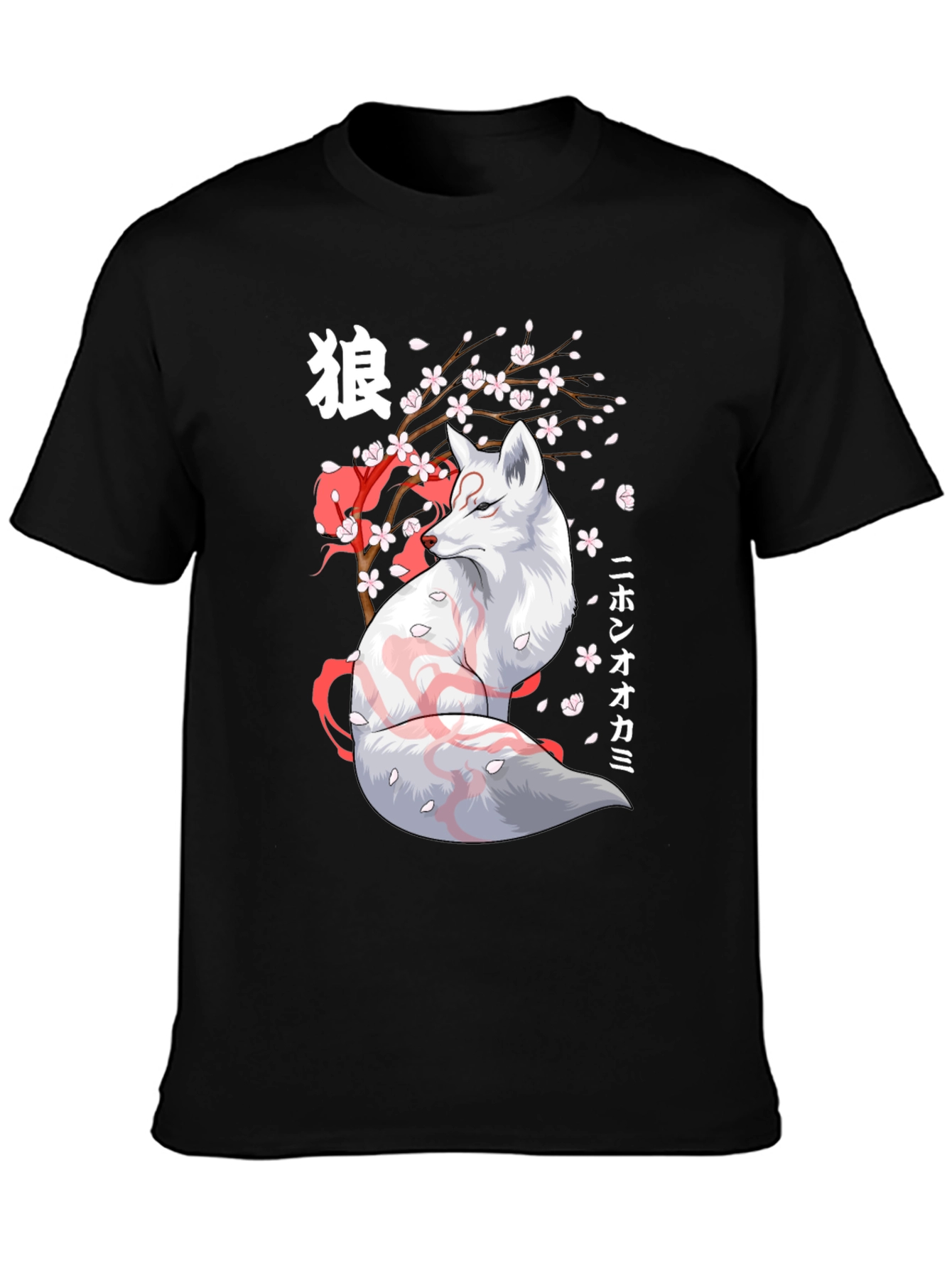 Anime Fox Graphic Tee - Japanese Style