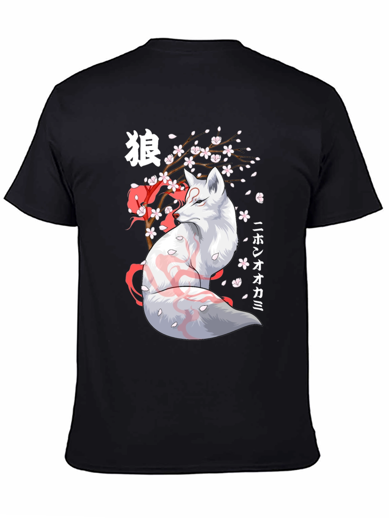 Anime Fox Graphic Tee - Japanese Style