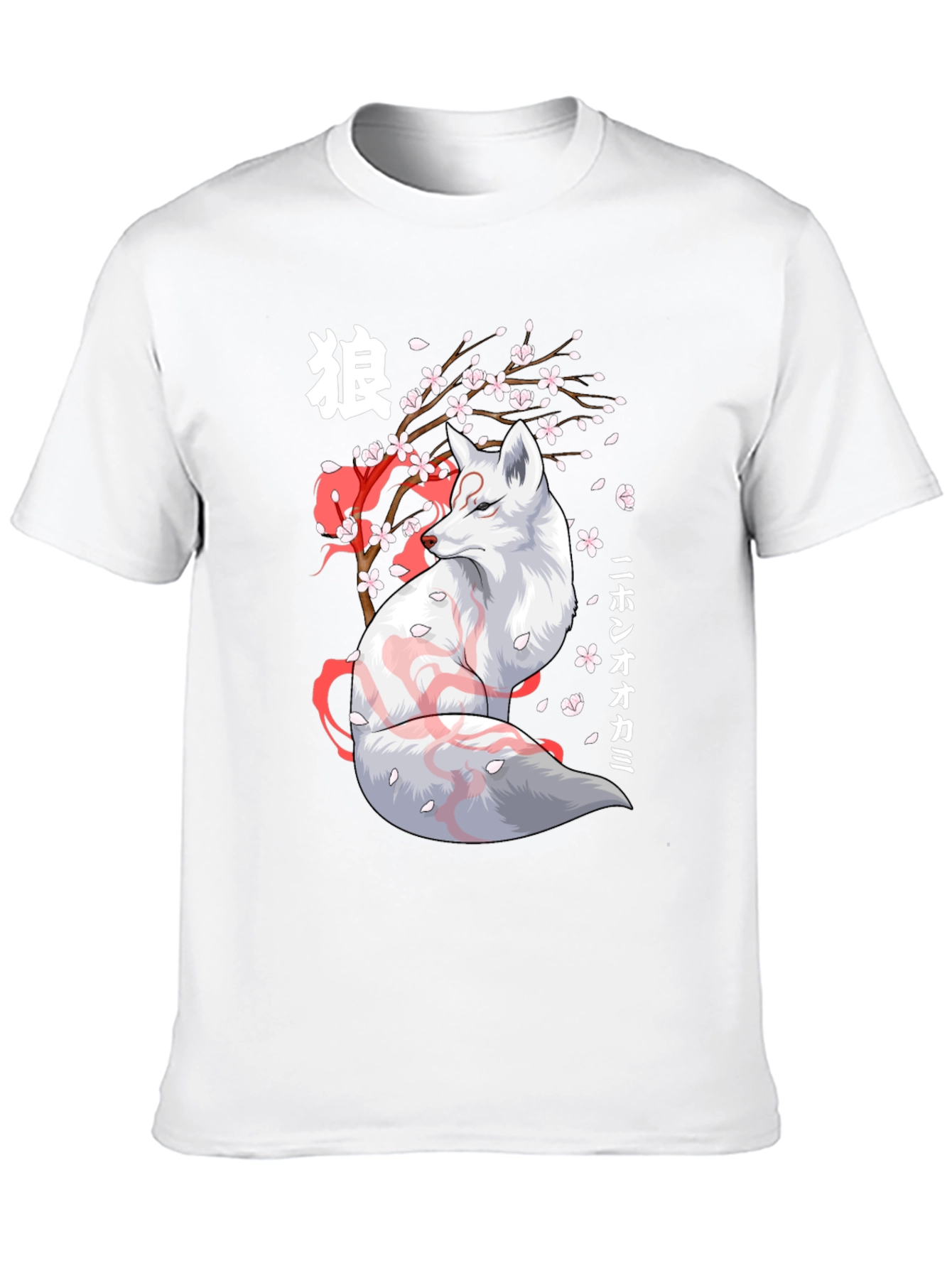 Anime Fox Graphic Tee - Japanese Style