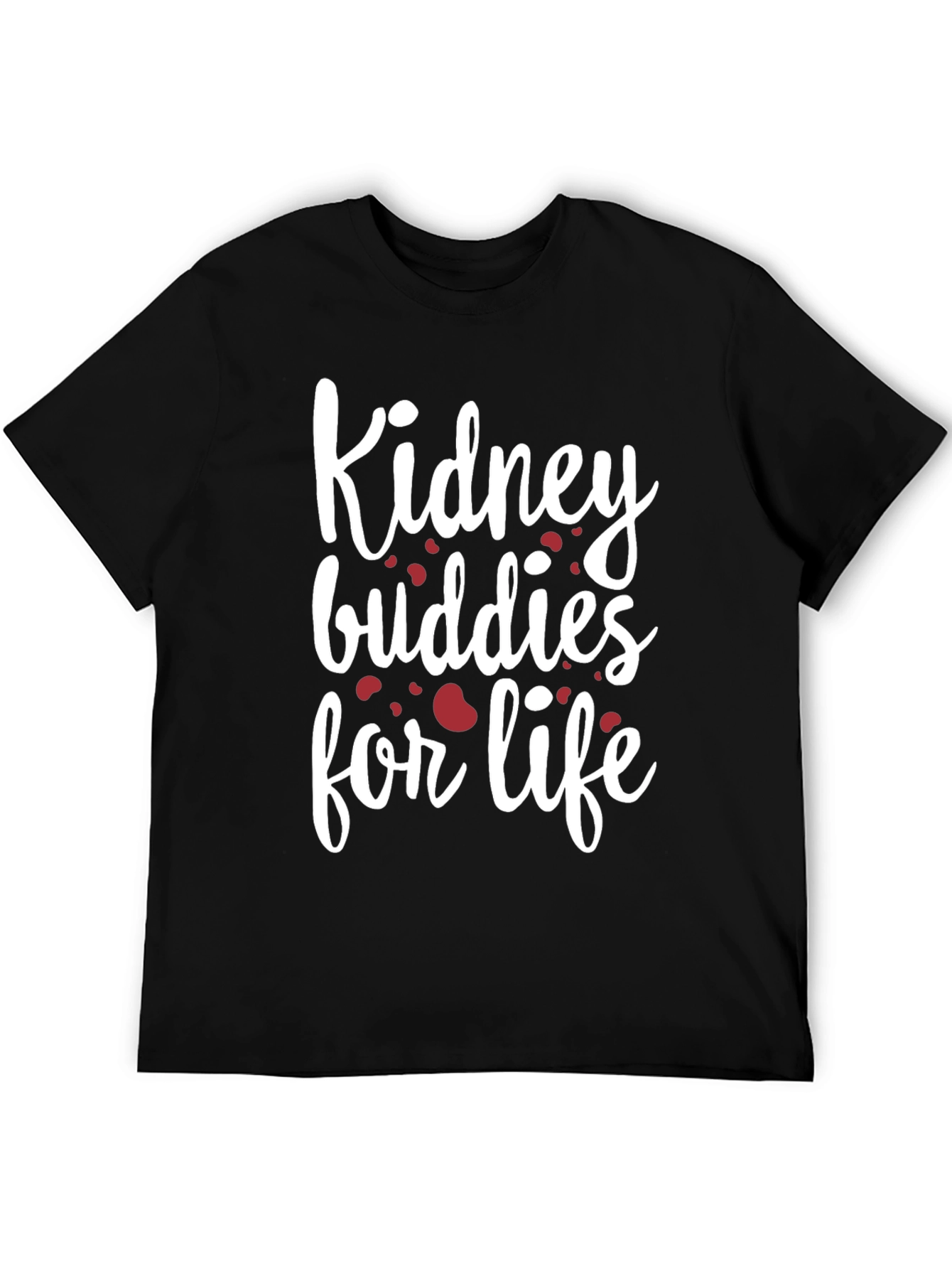 Kidney Buddies for Life Black Graphic T-Shirt