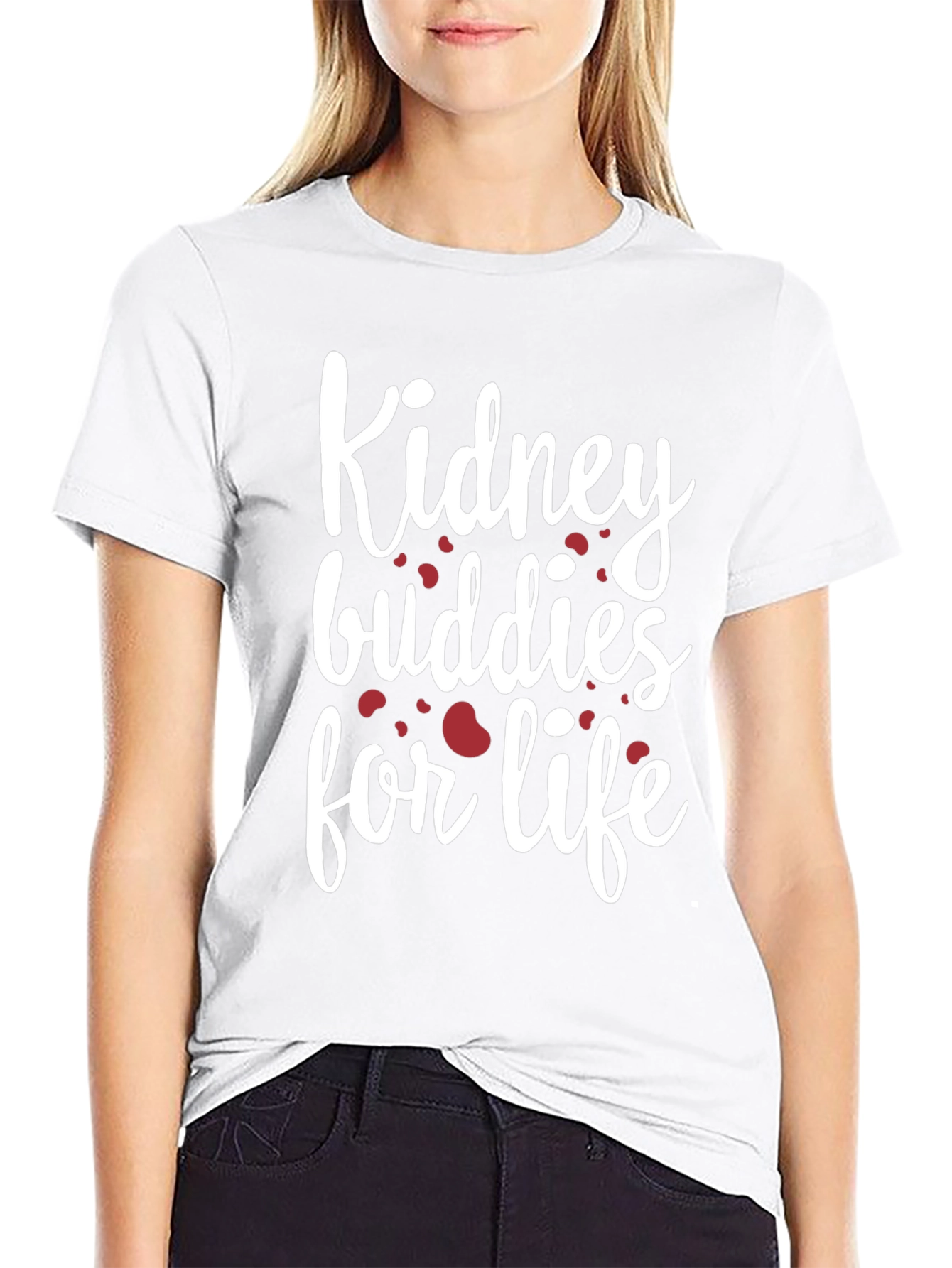 Kidney Buddies for Life Black Graphic T-Shirt