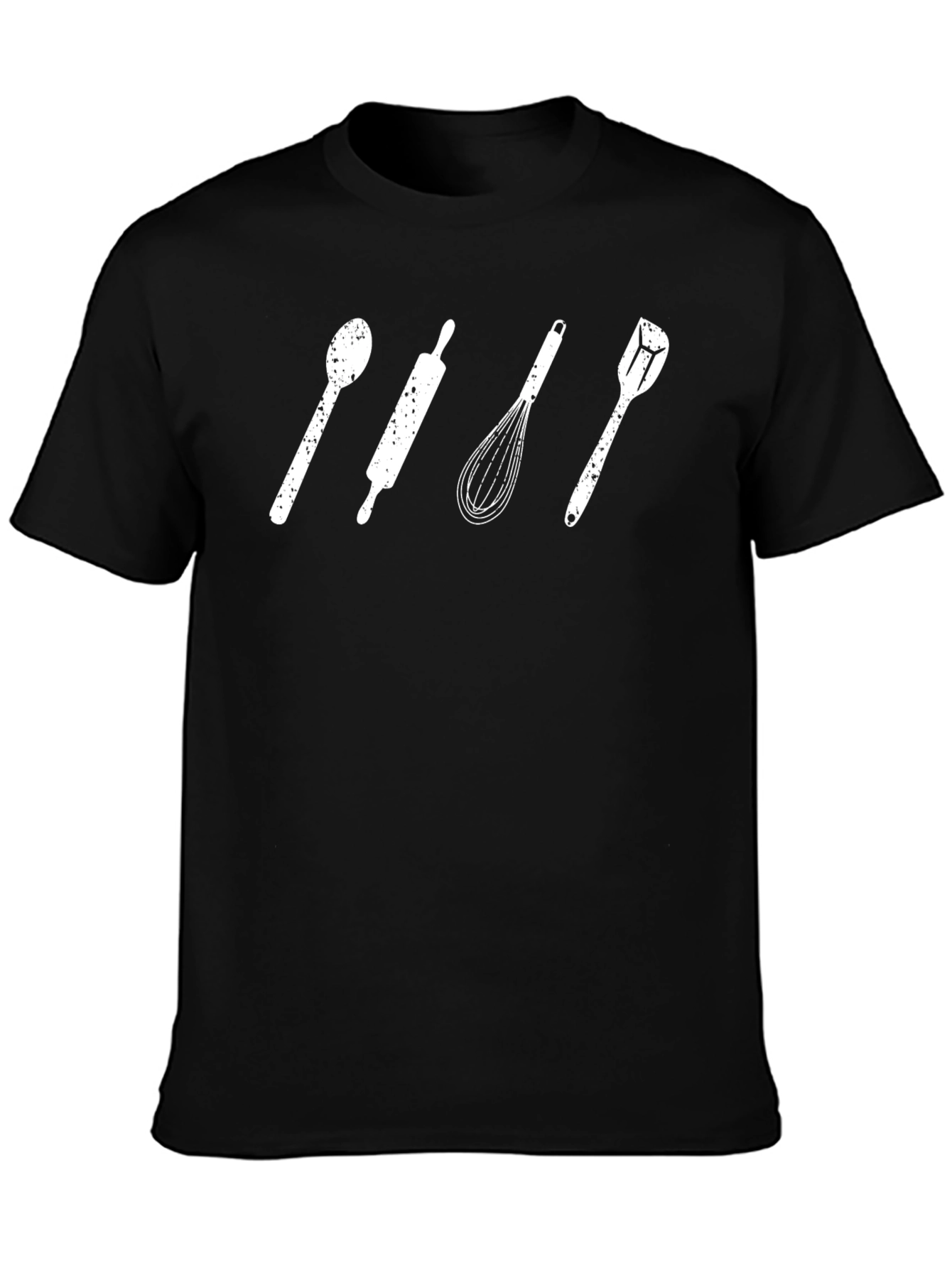 Baking Utensils Graphic Black T-Shirt