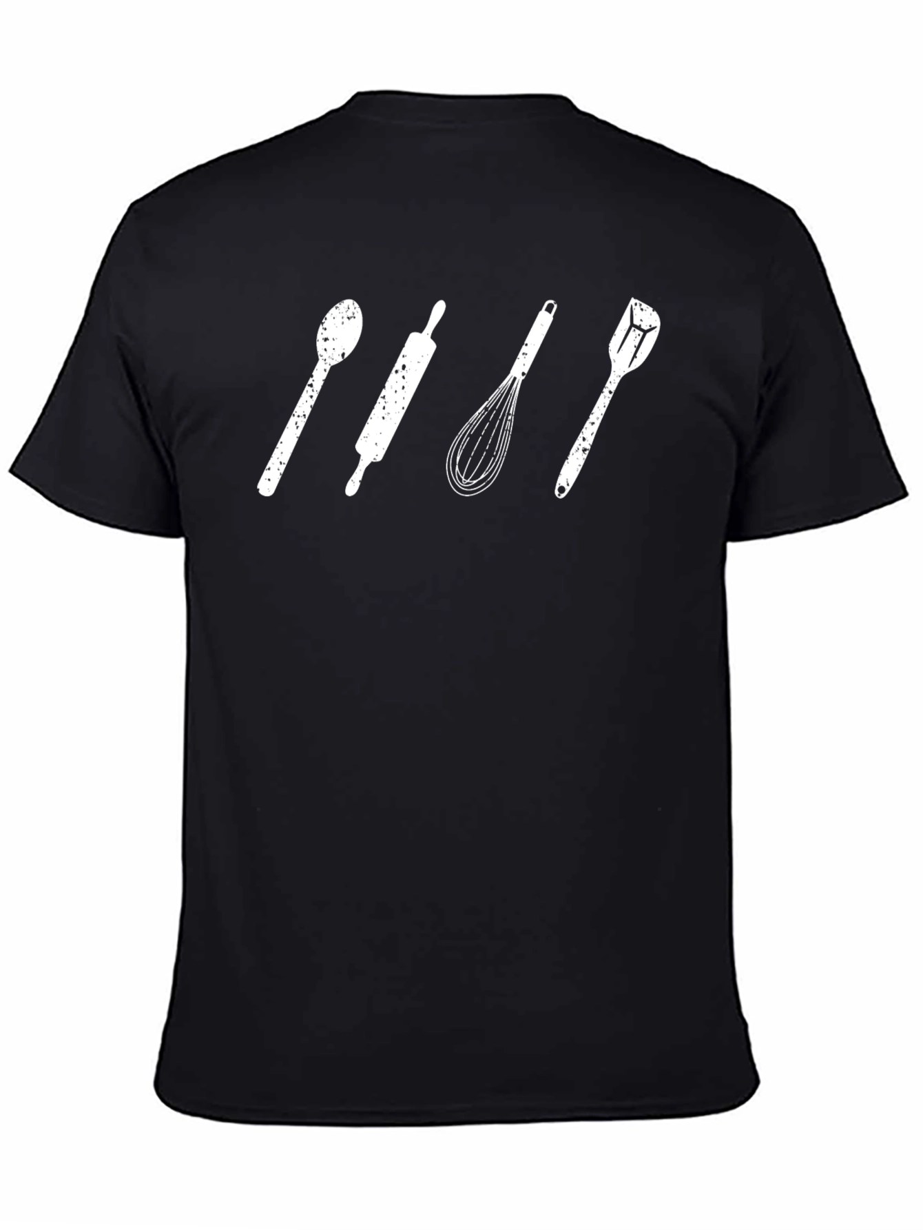 Baking Utensils Graphic Black T-Shirt