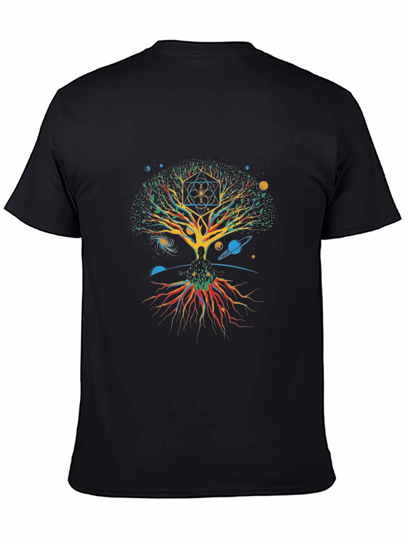 Tree of Life Metatrons Cube Graphic Tee