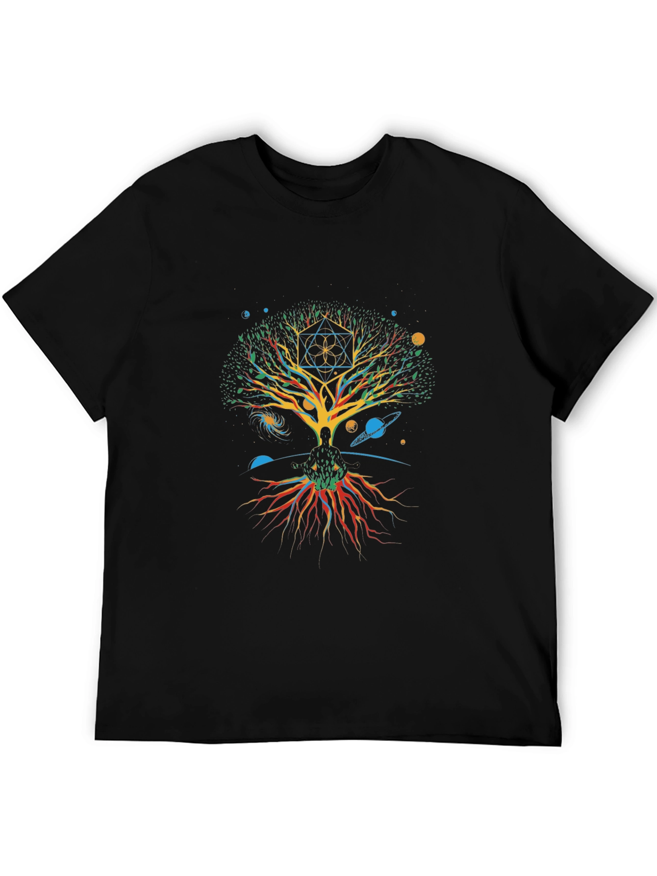 Tree of Life Metatrons Cube Graphic Tee